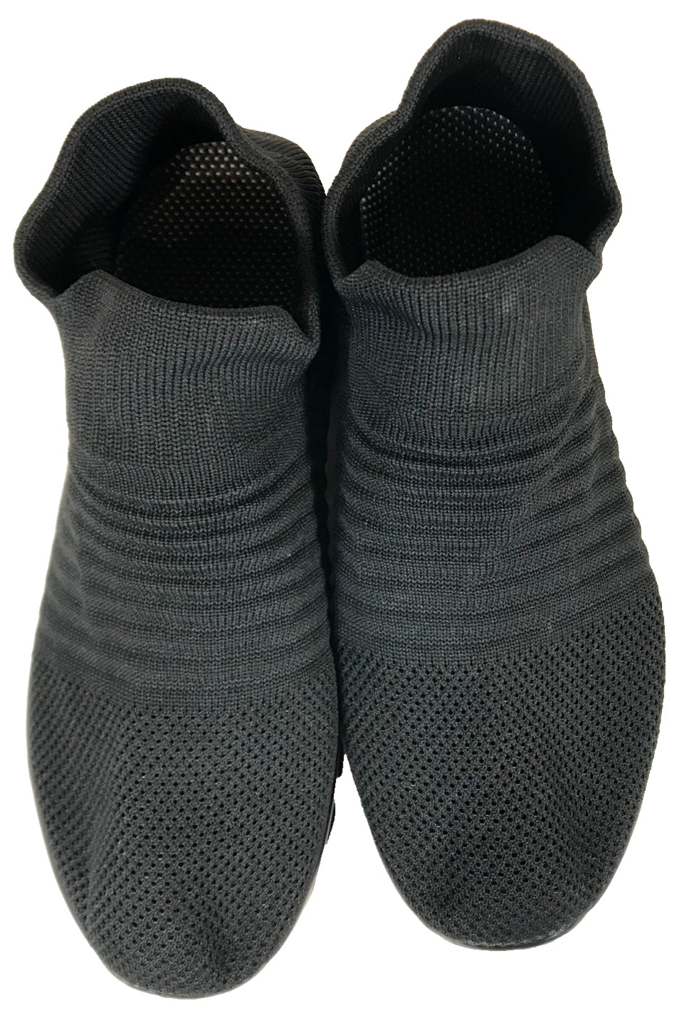 Womens Sock Walking Sneaker Shoes Mesh Slip On Low Top Air Cushion Black Size 40