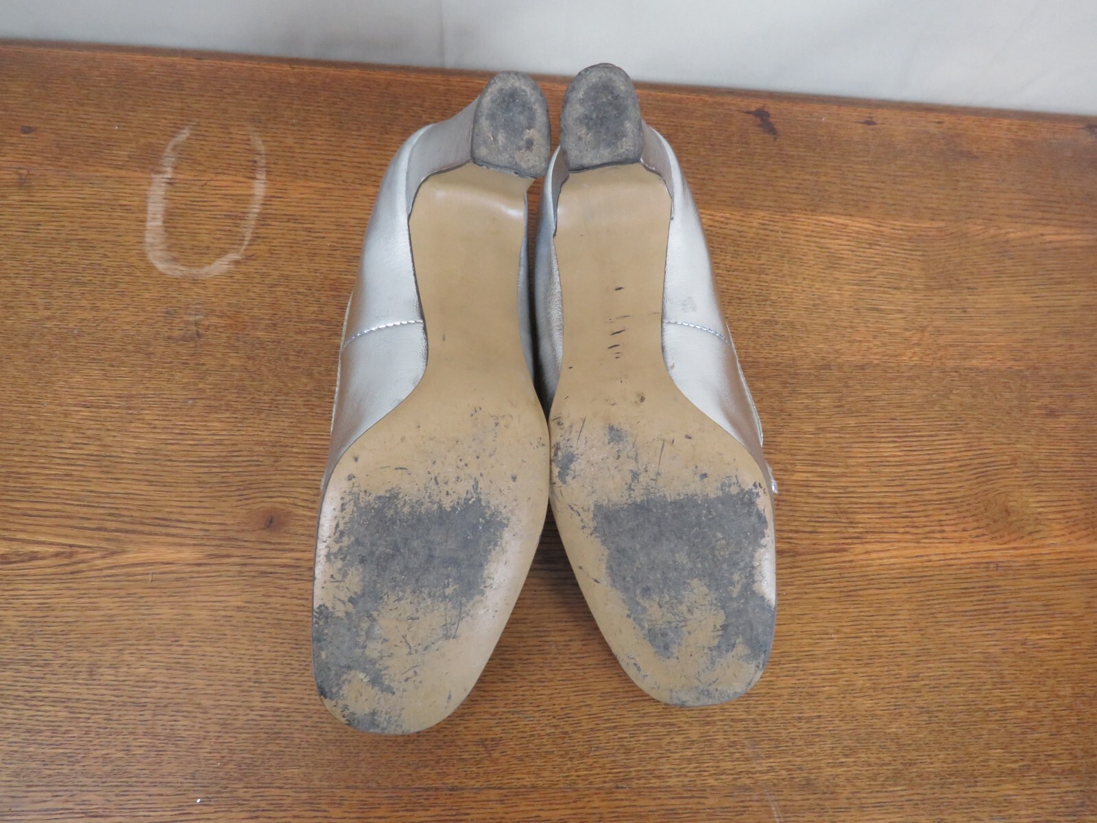 Vintage Marrantine High Heel shoe Silver Cinderella Size 6.5