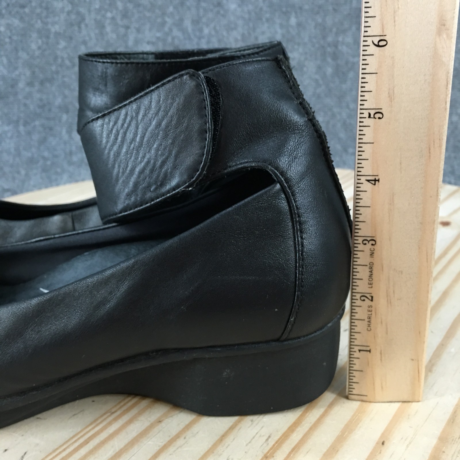 Dansko Lulu Shoes Womens 41 Ankle Strap Casual Comfort Wedge Heels Leather Black