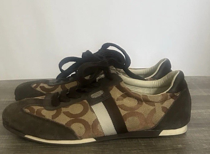 Coach Kelson Shoes Womens Brown Suede Casual Comfort Walking Sneakers Size 7