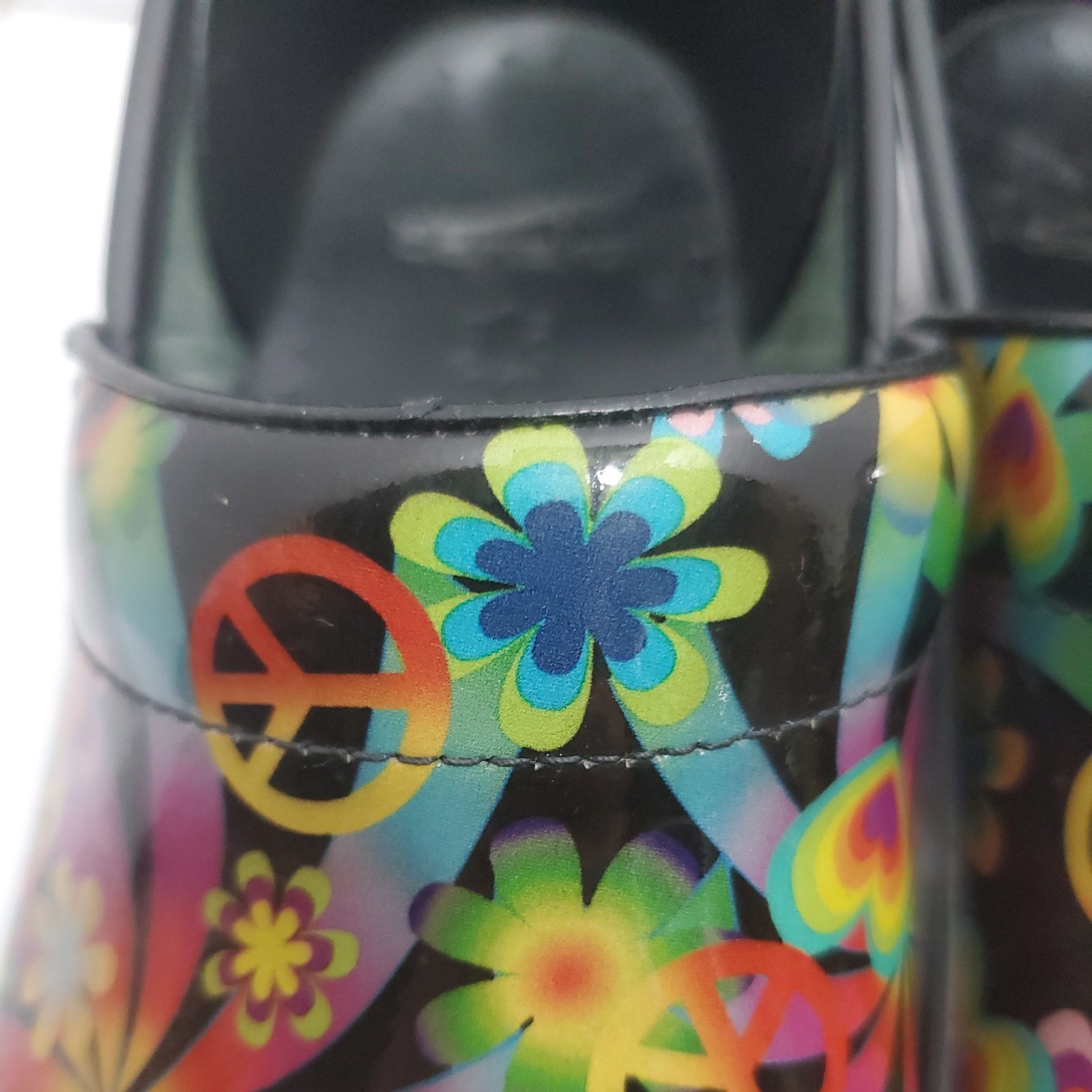 Dansko Pro XP Flower Power Patent Leather Clogs US 9.5 Euro 40