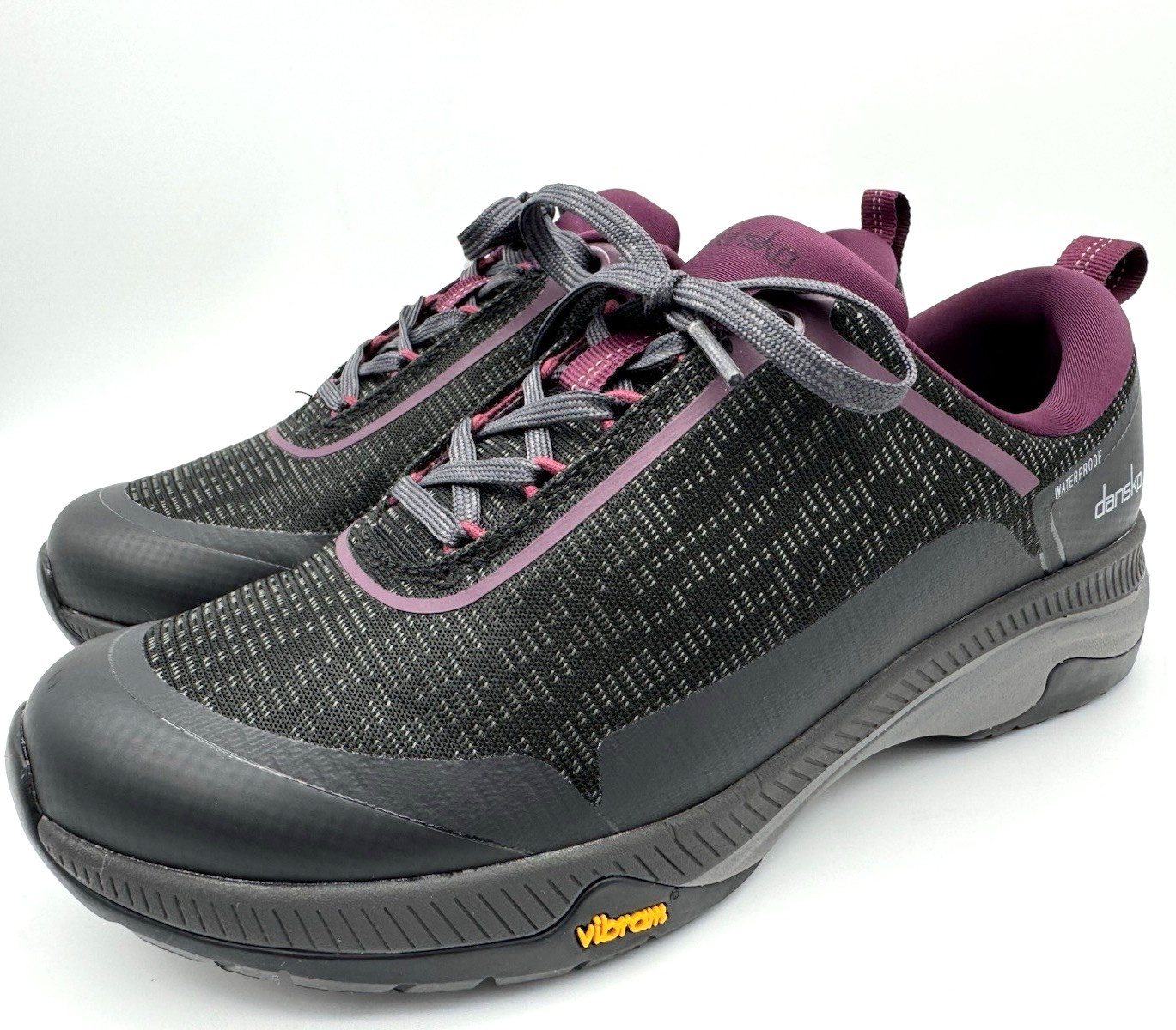 Dansko Makayla Hiking Shoes Waterproof Black Vibram Soles Women EU 37 / US 6.5-7