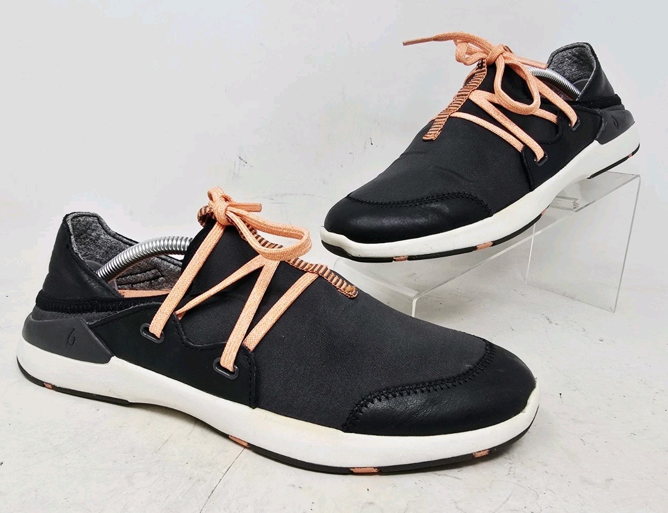 Olukai Womens Miki Li Gray Black Orange Casual Low Top Shoes Sz 7