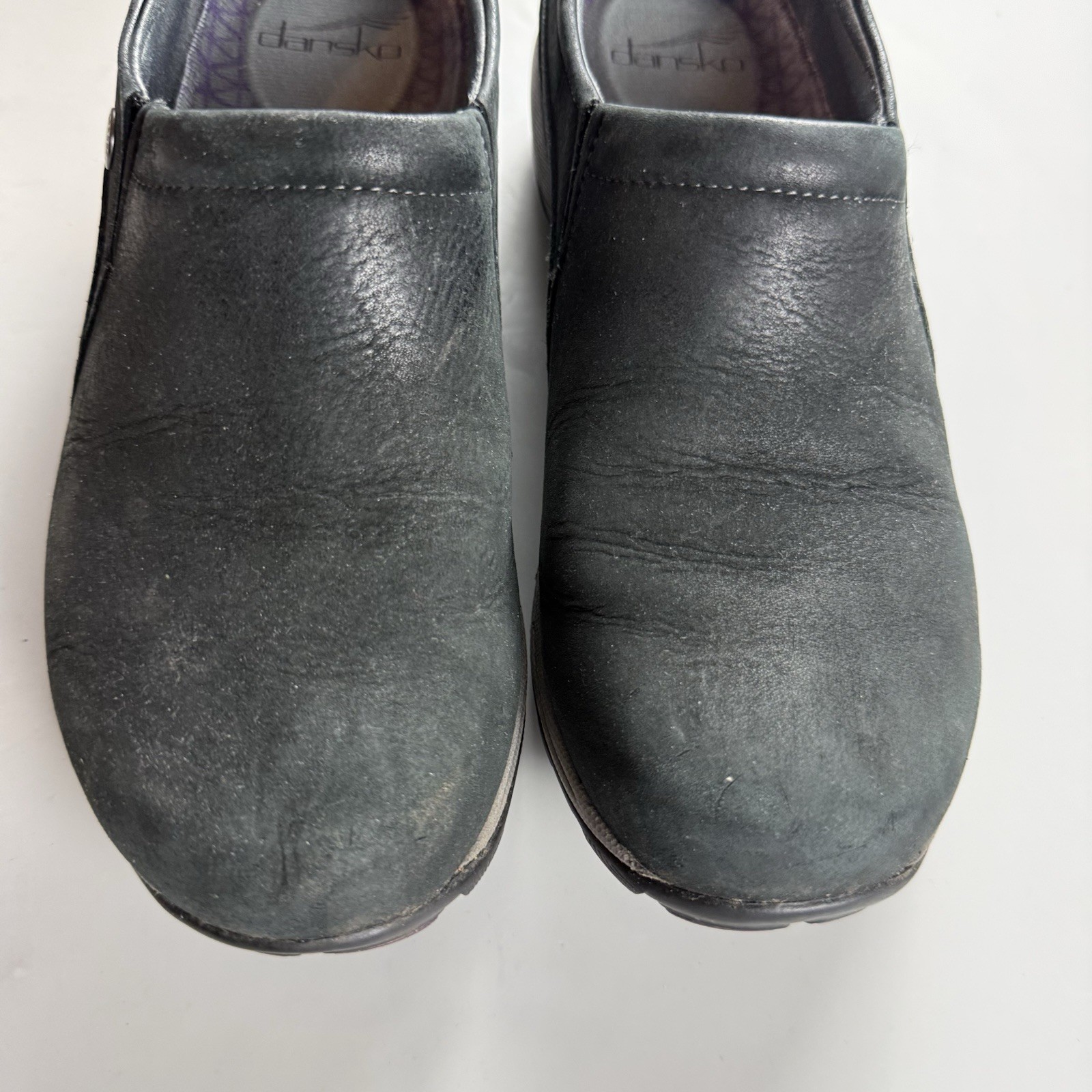 Dansko Patti Waterproof Nubuck Vibram Slip On Clogs Black EU 37 US 6.5