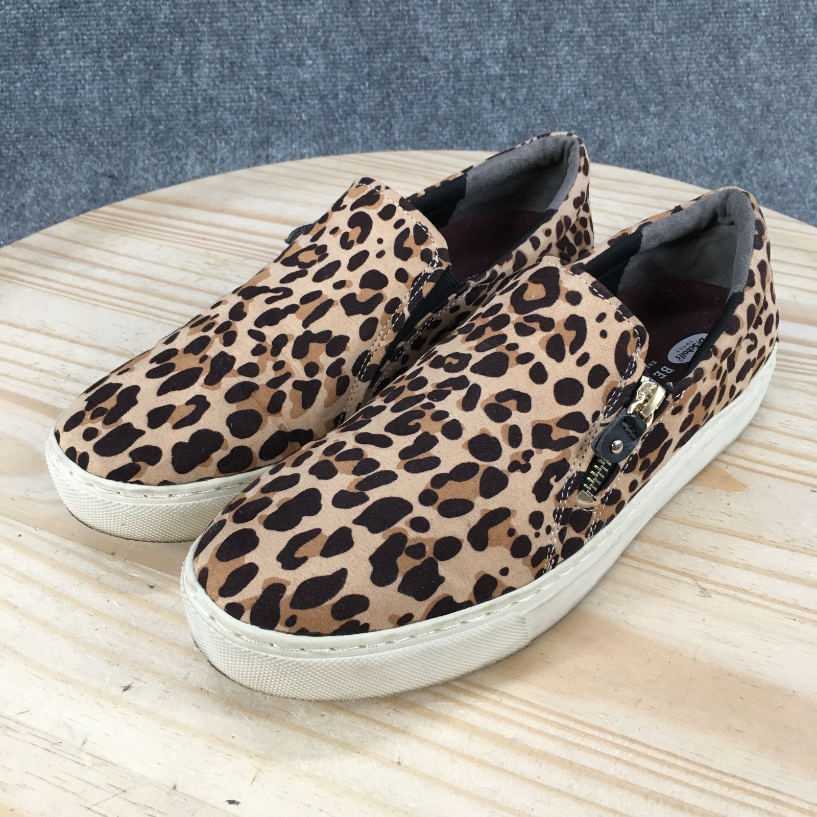 Dr. Scholls Nova Shoes Womens 11 M Slip On Sneakers Casual Leopard Print Brown