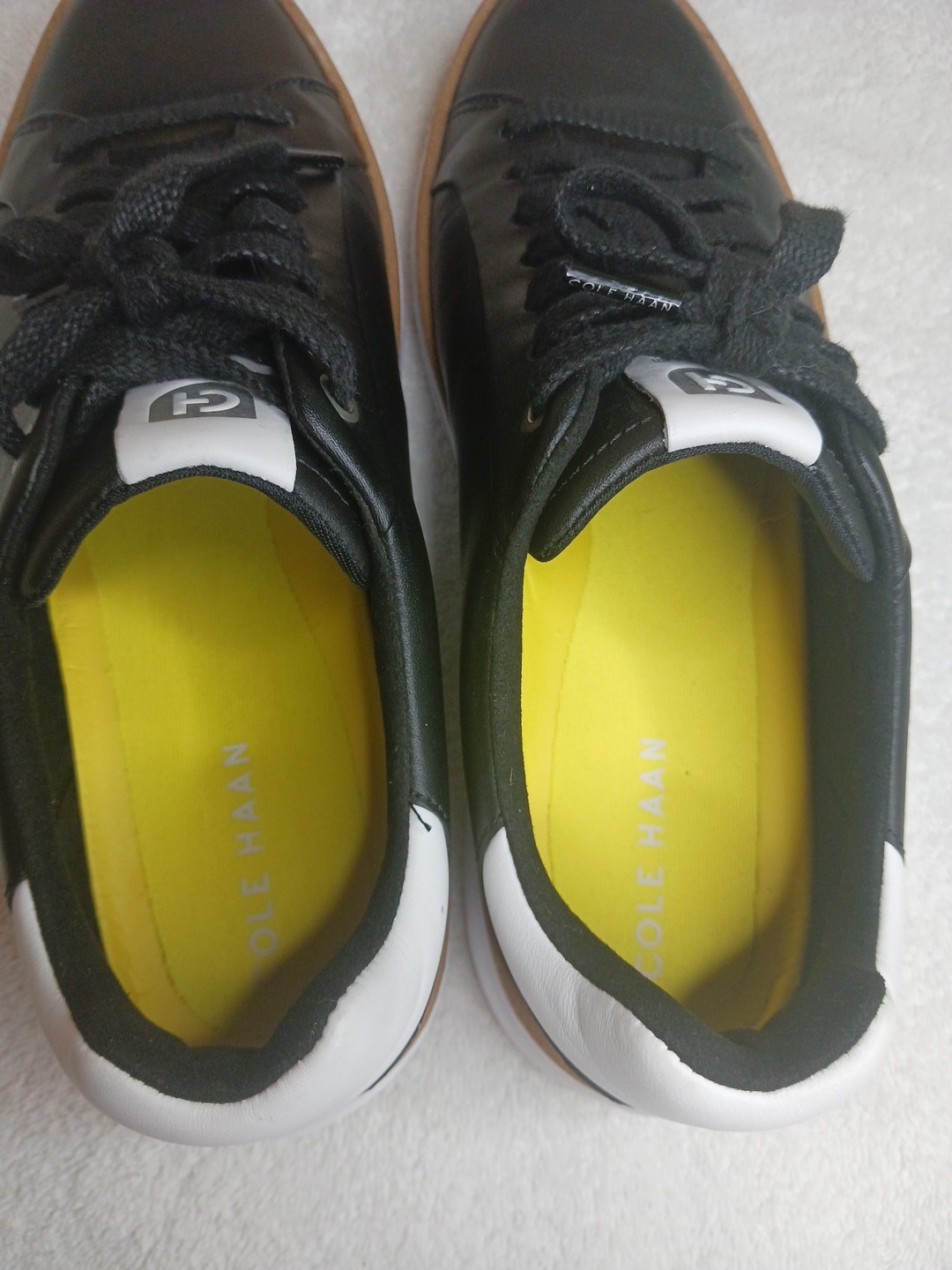 COLE HAAN Grandpro TopSpin Sneaker Black British Tan Dove Women Size US 8.5B