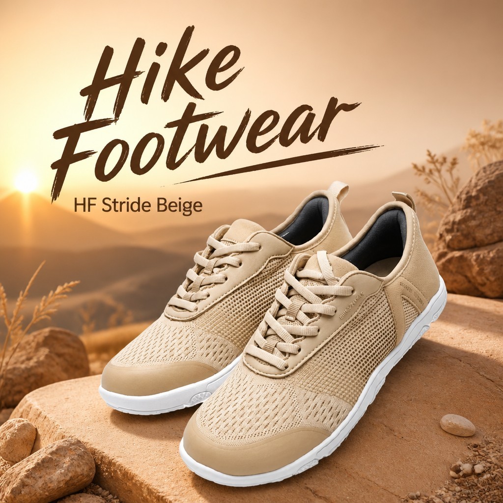 Hike Footwear HF Stride Ergonomic Barefoot Shoe Women’s 8-8.5 EU 39 Beige