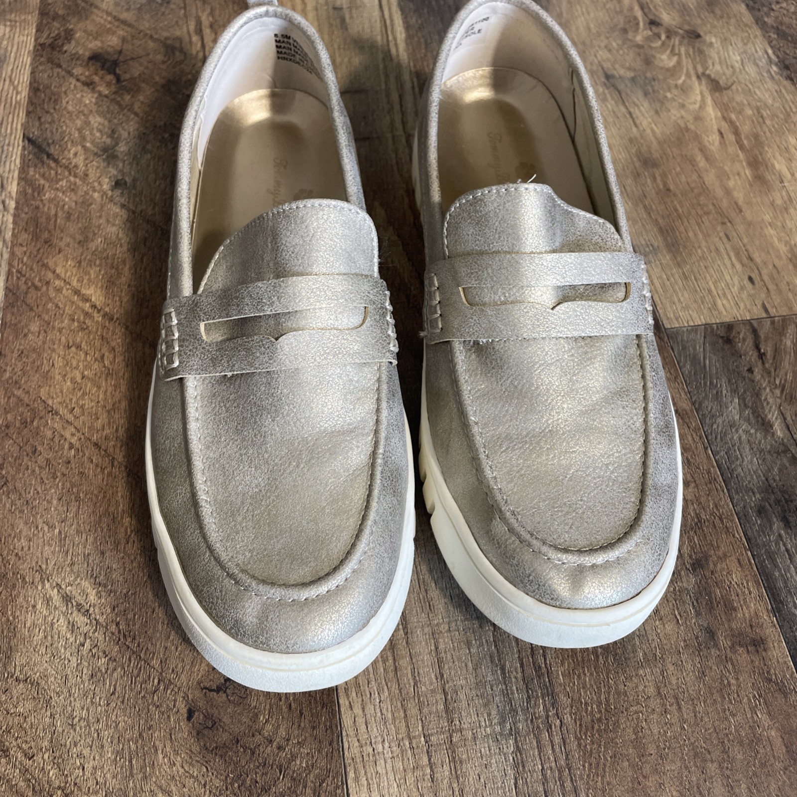 Tommy Bahama Women’s Shoes Sz 8.5M Slip On Penny Loafers Venus Metallic Gold