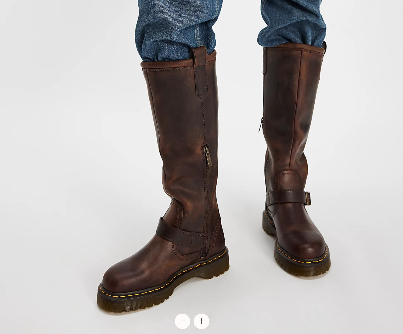 DR. MARTENS ANISTONE KNEE HIGH Orleans Leather Biker Boot MSRP$290 Punk&Timeless