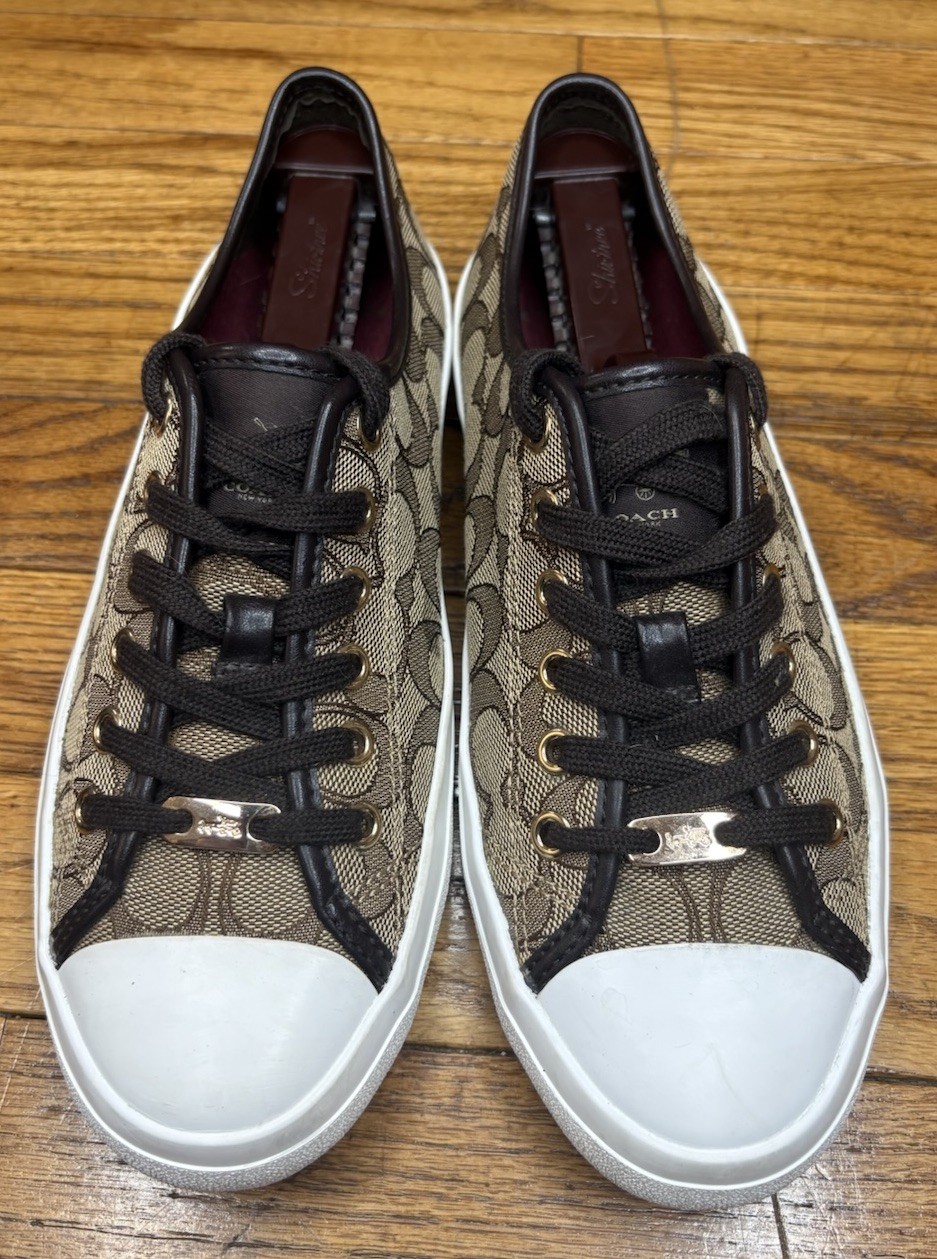 Coach Empire Signature Canvas Women’s Sneaker Size 8 Monogram C Low Top Y2K