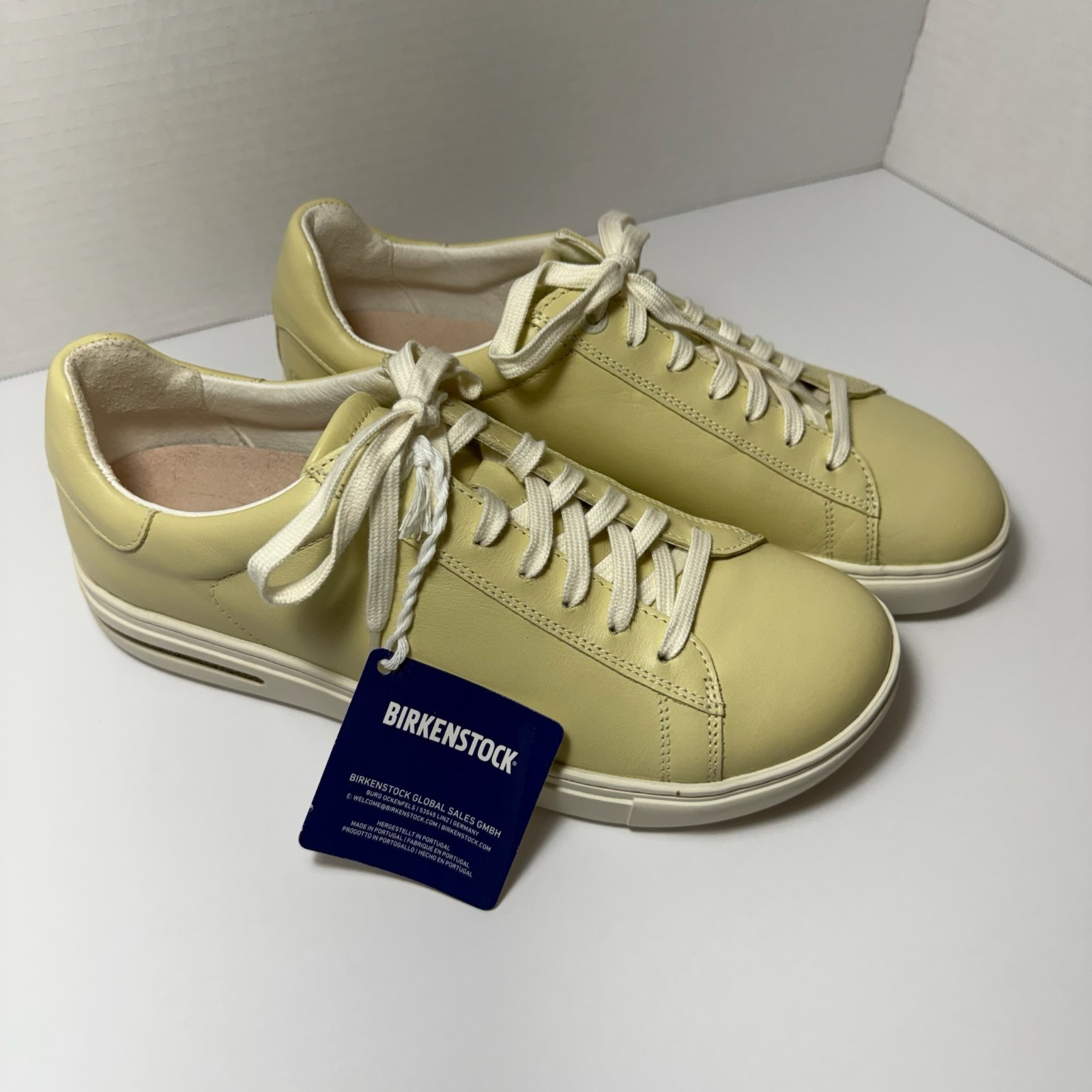 Birkenstock Bend Low Womens Shoes SZ 8 / 8.5 Comfort Butter Leather Sneakers NWT