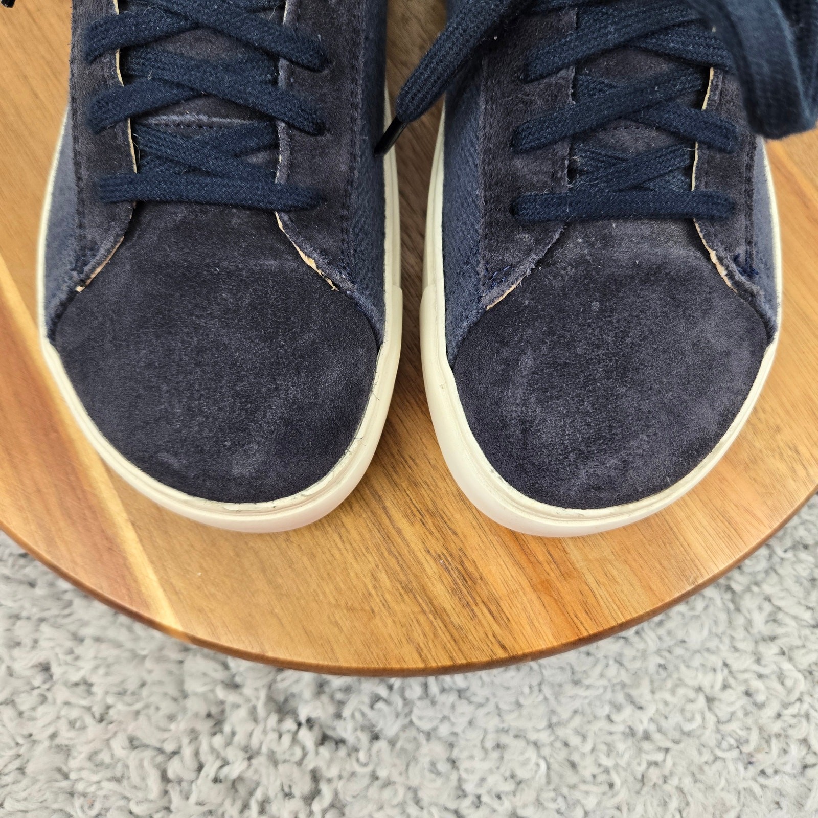 Birkenstock Womens 39 Bend Low Midnight Blue Canvas Suede Lace Up Daily Sneaker