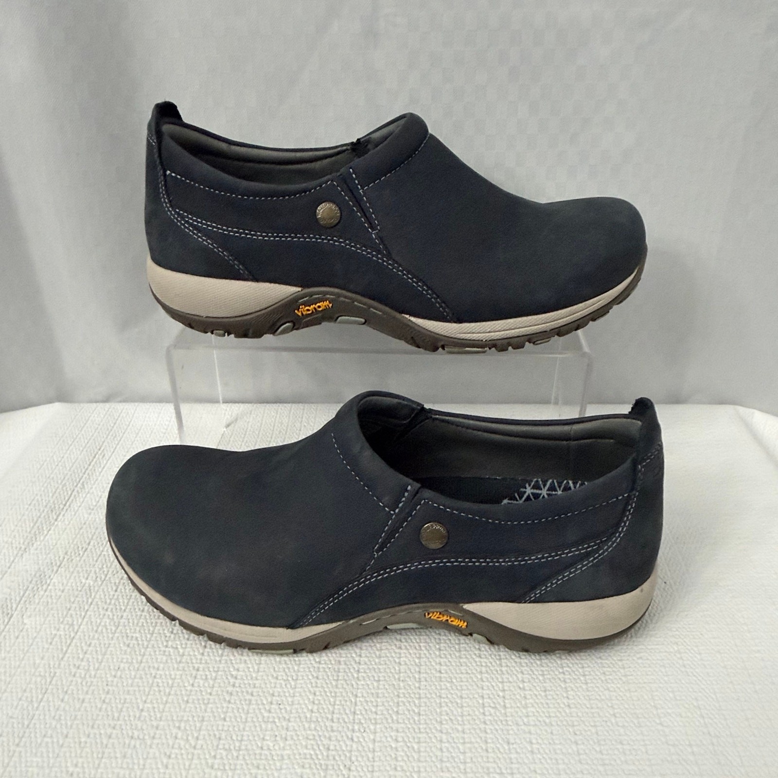 Dansko Patti Shoes Women’s Size 9 Navy Blue Leather Slip On Waterproof Vibram 39