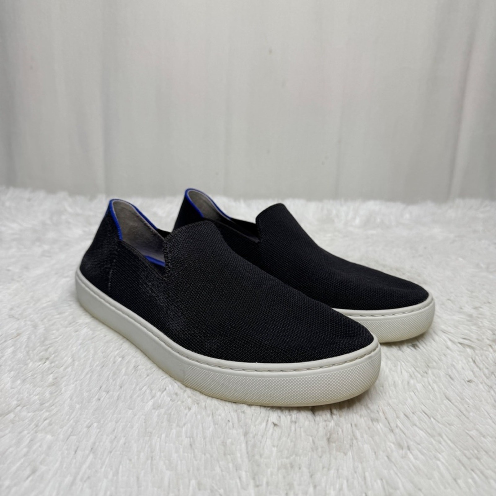 Rothy’s sz 9.5 black the original slip on knit sneakers women’s