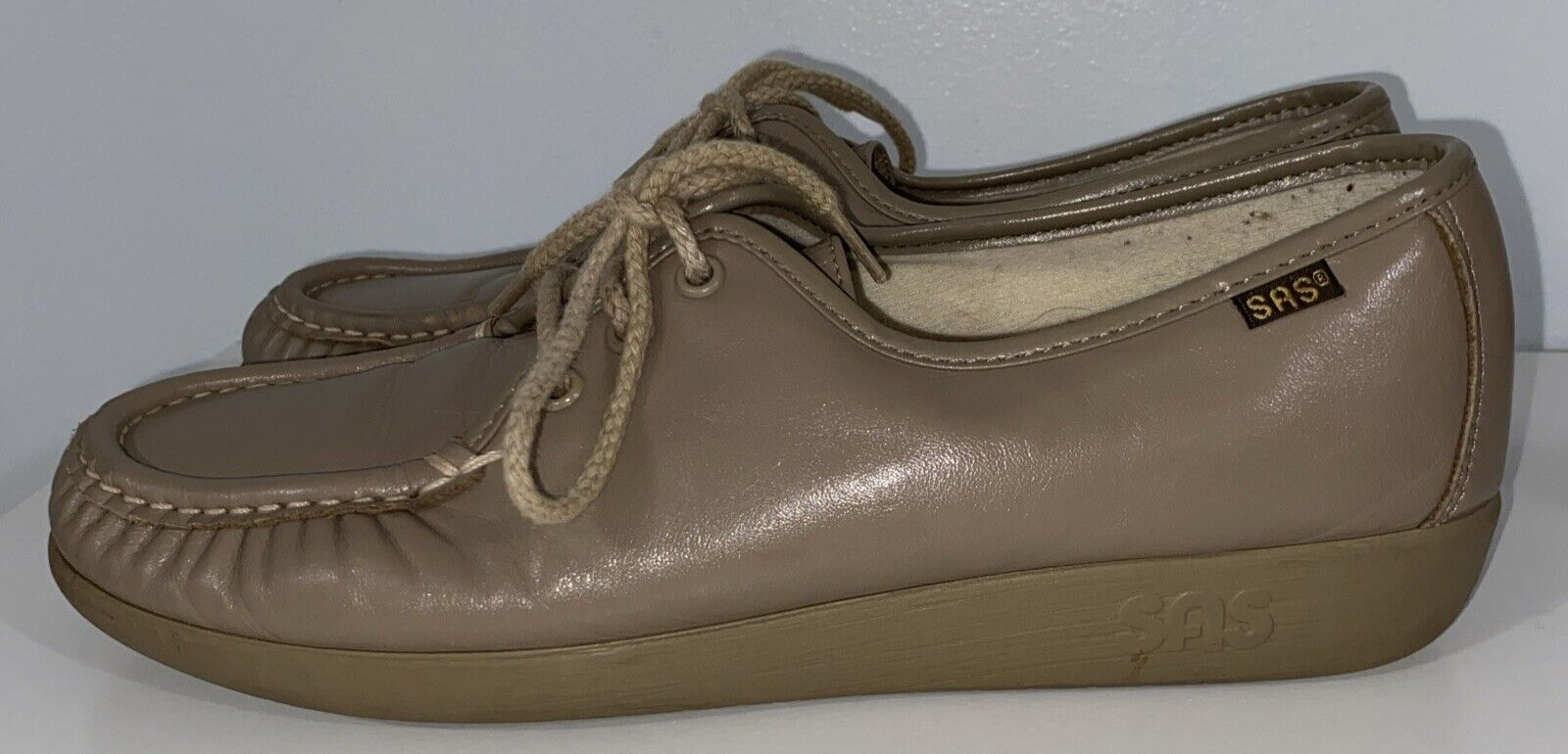 SAS HANDCRAFTED COMFORT SLIP RESISTANT WOMEN LACES WALKING SHOES BROWN 9