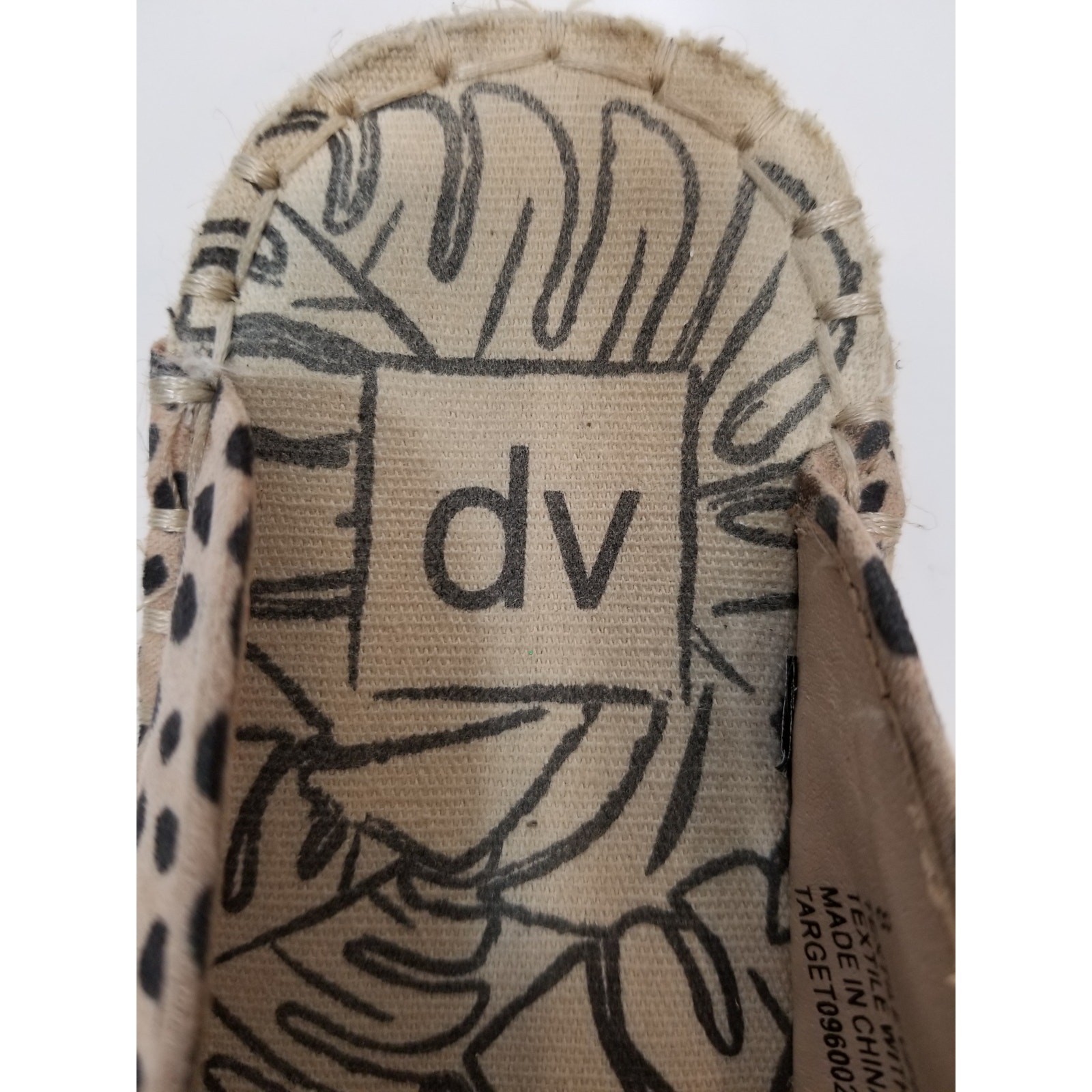 dv by Dolce Vita Women’s Animal Print Spotted Mule Espadrilles Tan Brown Size 8