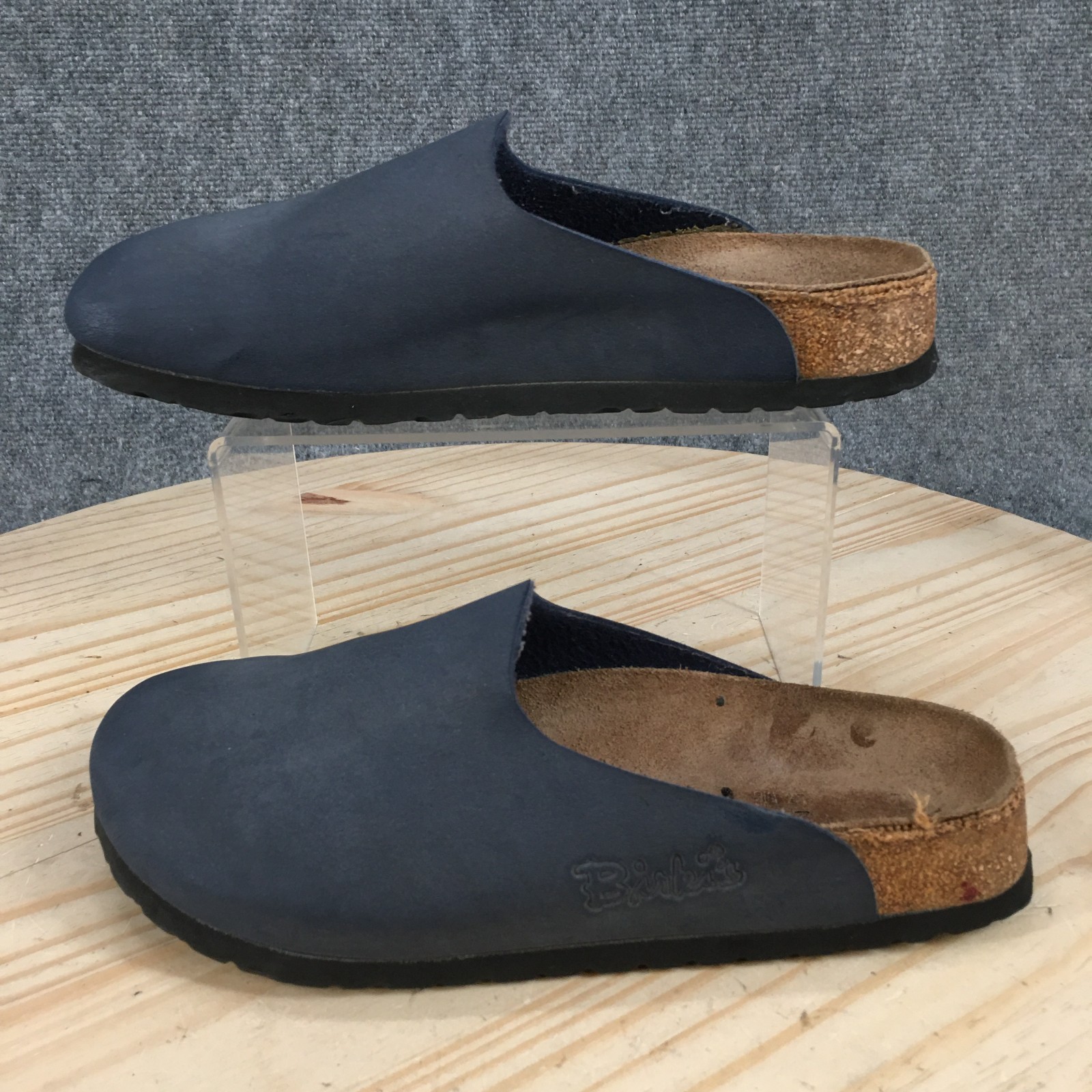 Birkis Birkenstock Amsterdam Shoes Womens 38 Clogs Slip On Closed Toe Flats Blue