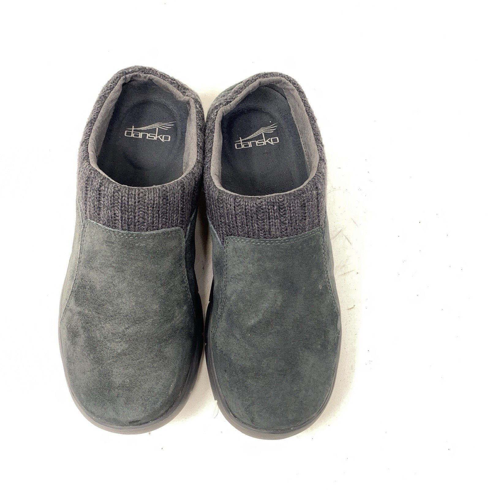 Dansko Emily Slip On Clogs Womens 38 US 7.5 – 8 Casual Comfort Green Suede