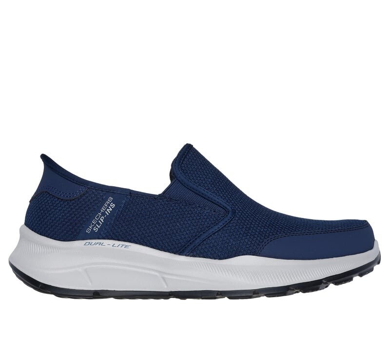 Skechers Men’s Shoes Navy Slip Ins on Mesh Sport Air Cooled Memory Foam 232926
