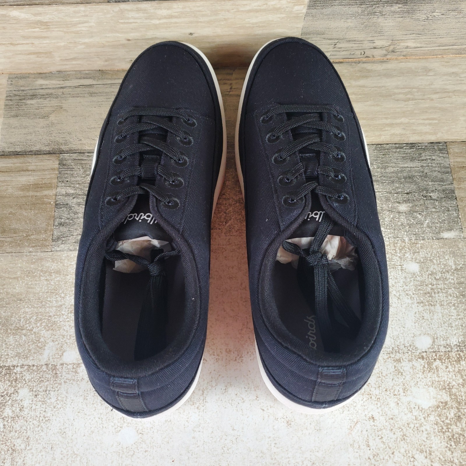 Allbirds Canvas Pacer Womens Shoes Sz 11 W Running Natural Black Lace Up Sneaker
