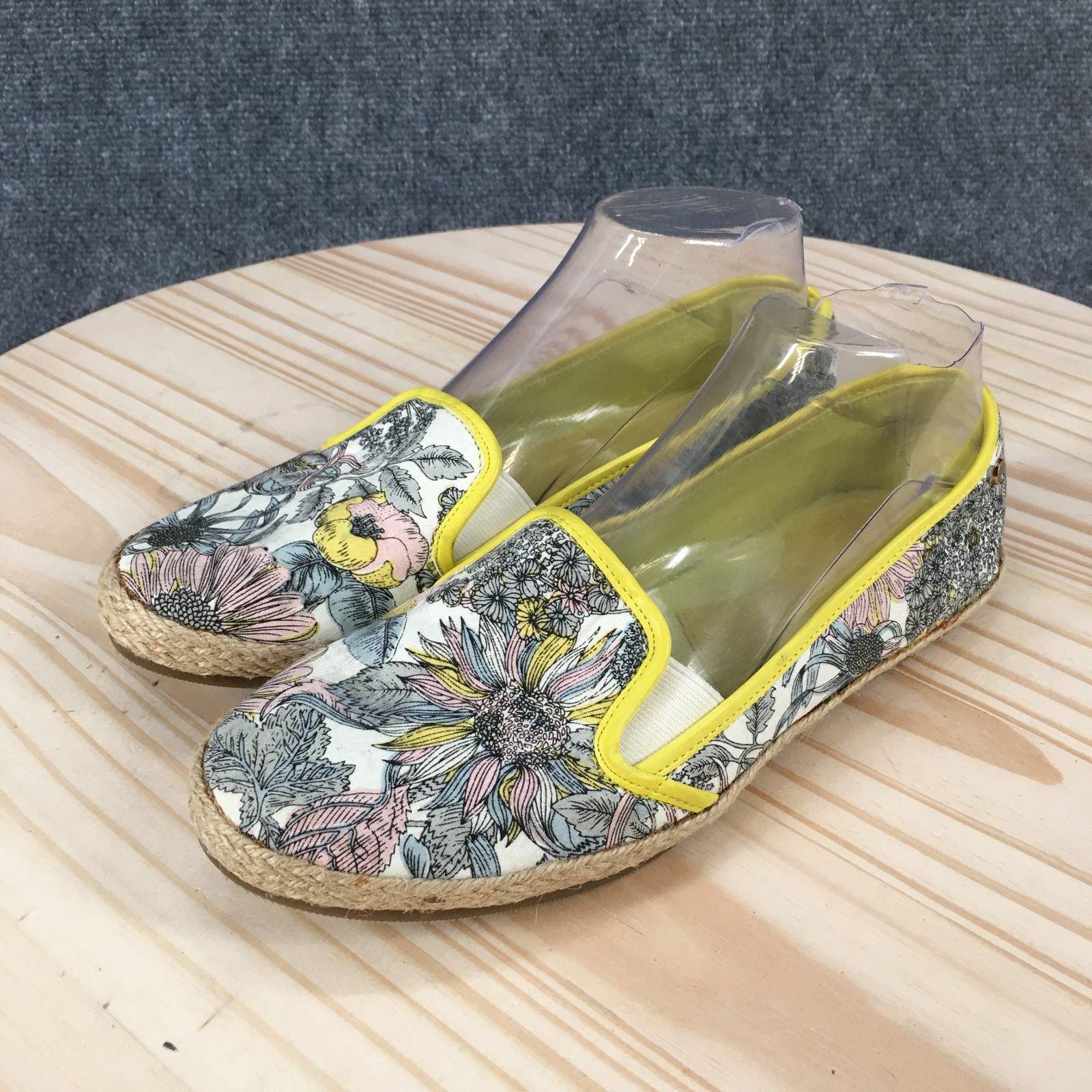 GH Bass & Co Shoes Womens 8.5M Aline Citrus Floral Espadrille Loafer White Multi