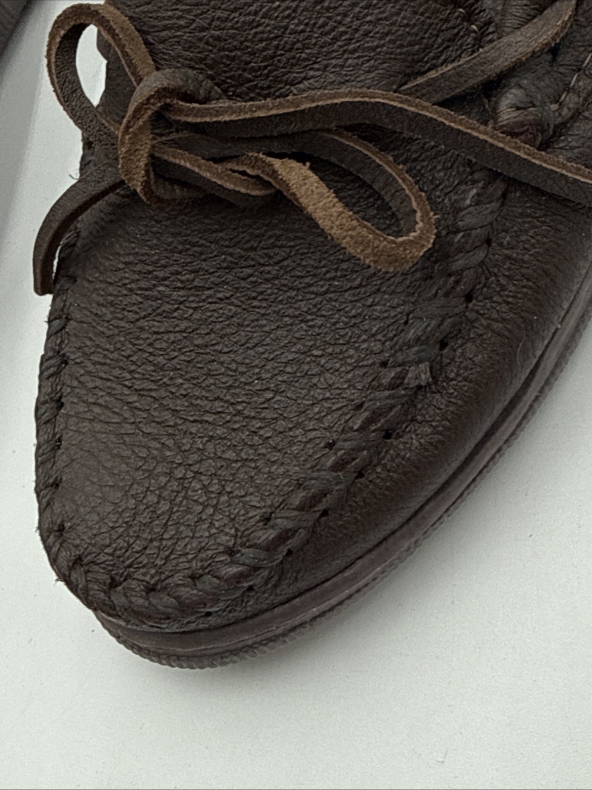 Minnetonka Brown Espresso Hardsole Moccasins 492 Size 8.5 – EUC