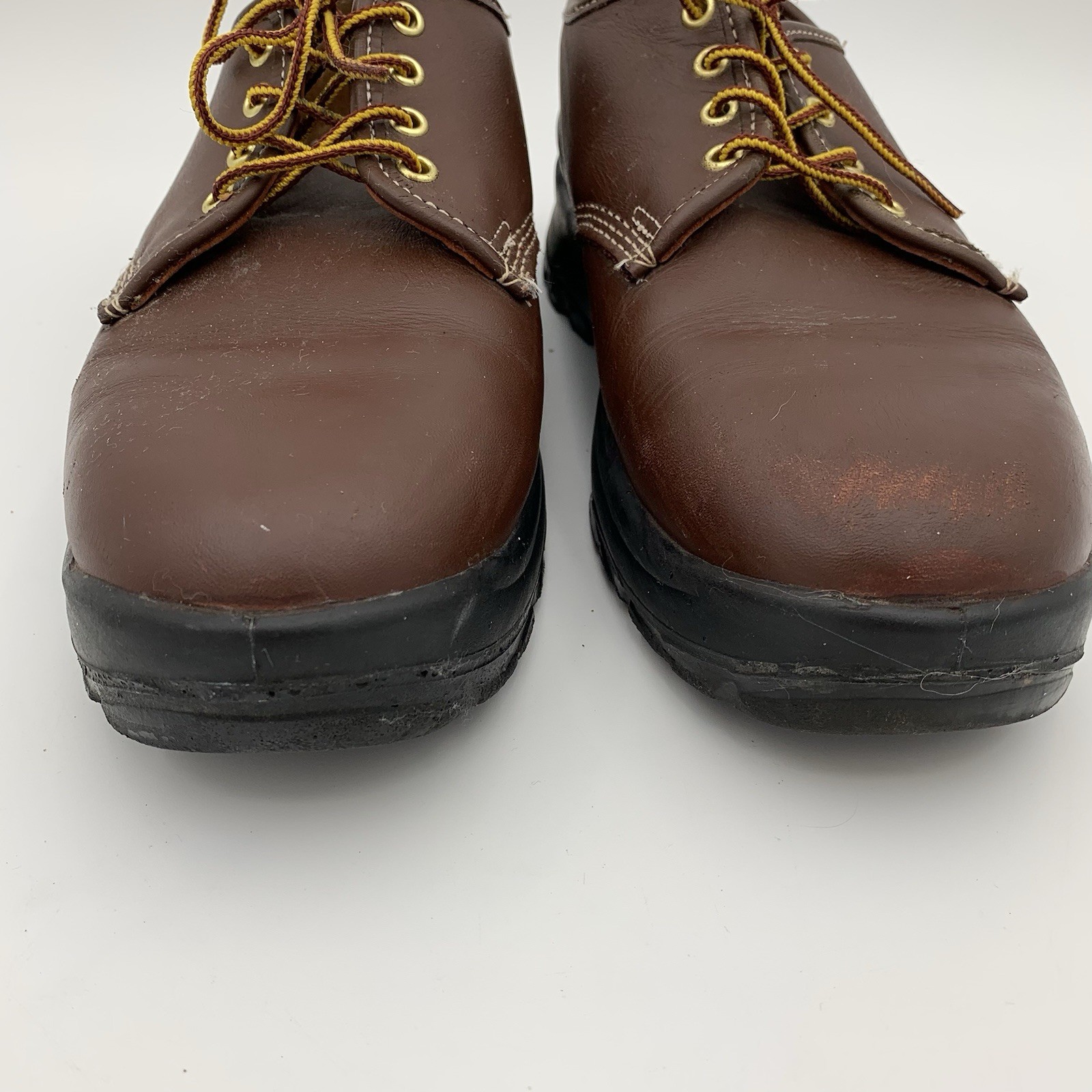 Thorogood Oxford Work Shoes Women Sz 9.5 EE Extra Wide Brown Leather Uniform EUC