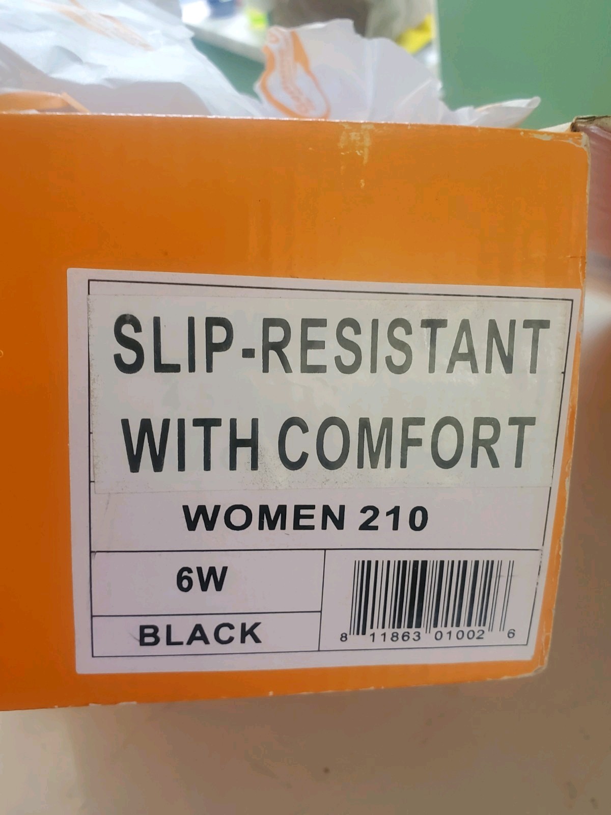 NEW Genuine Grip 210 Women’s Slip Resistant Work Shoes Black Size 6W Wide –…