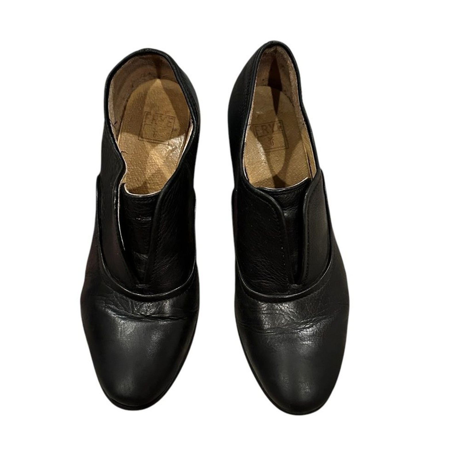 FRYE STELLA LEATHER COURTNEY BLACK ANKLE LOW PROFILE BOOTIES Women’s Shoes 7