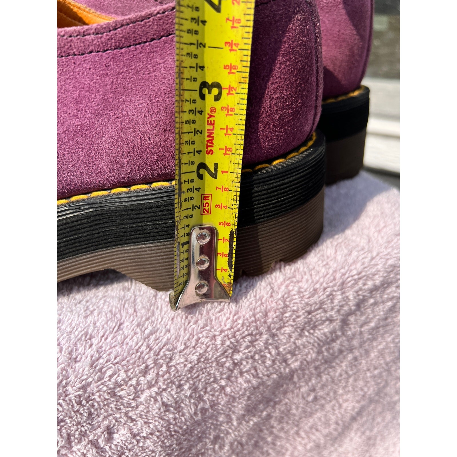 Rare Vintage 90s Dr Martens 8380 Purple Suede 3-Eye Oxford Shoes Made in England