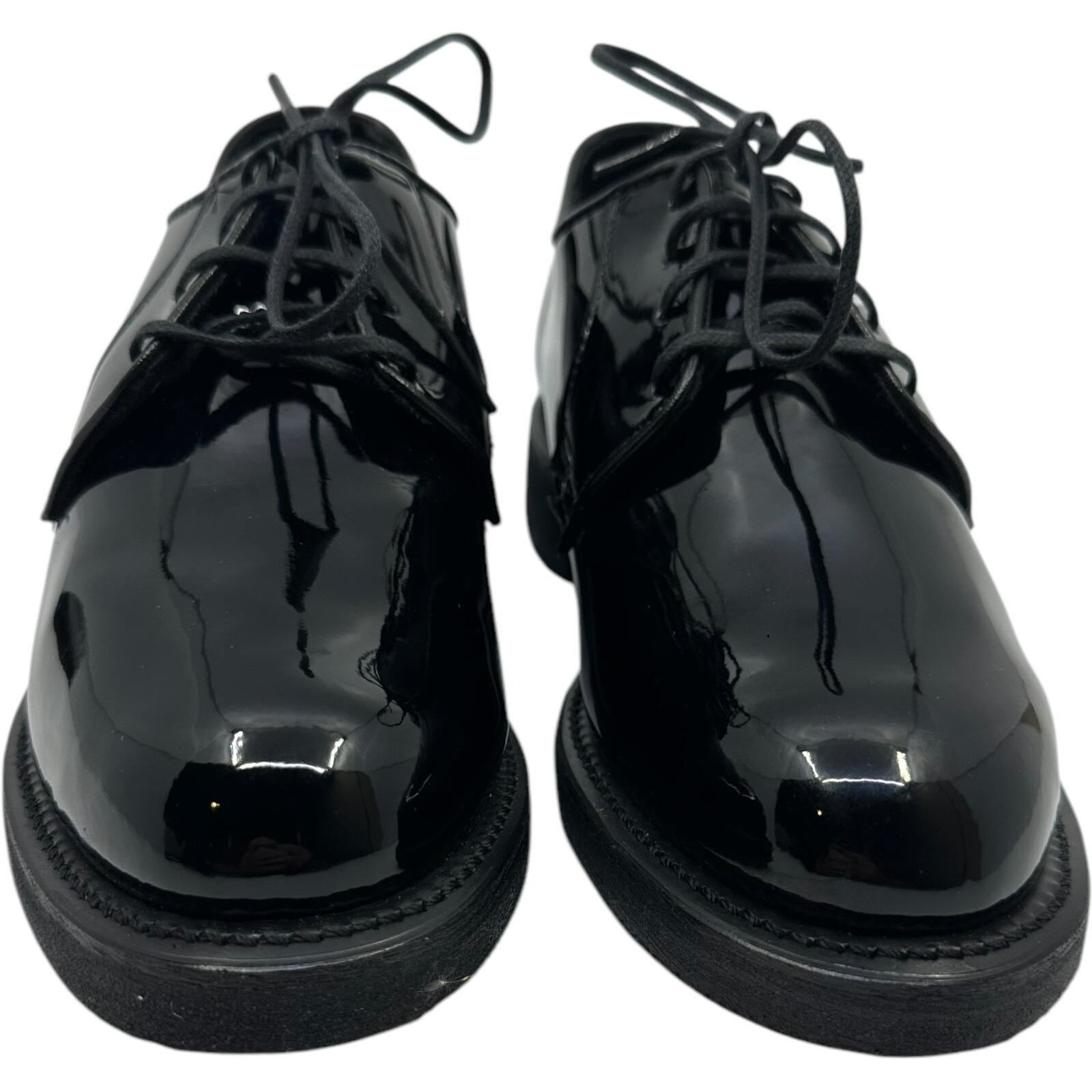 Thorogood Women Poromeric Uniform Oxford Dress Shoes Black Gloss Sz 9M 531-6103