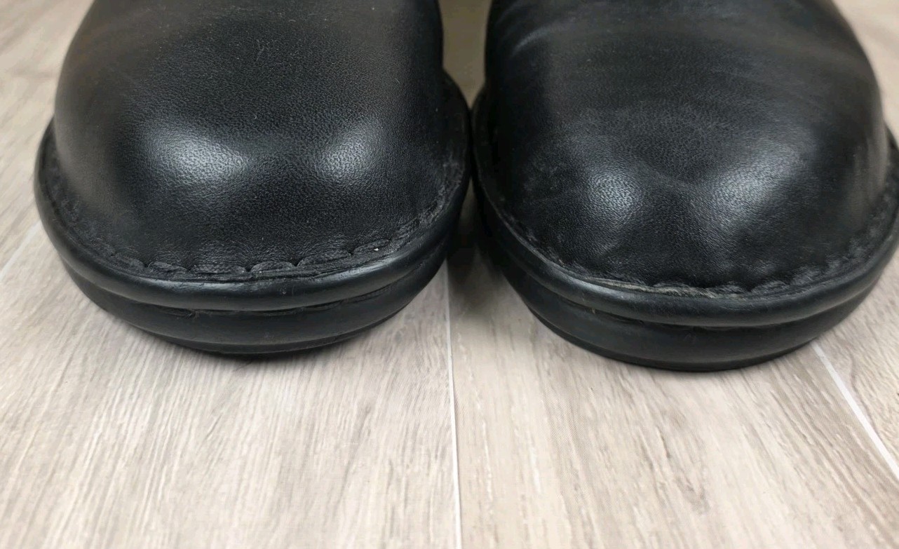 Born Black Leather Slip-on Loafer Shoes Womens Size US 9 EU 40.5 Casual Comfort