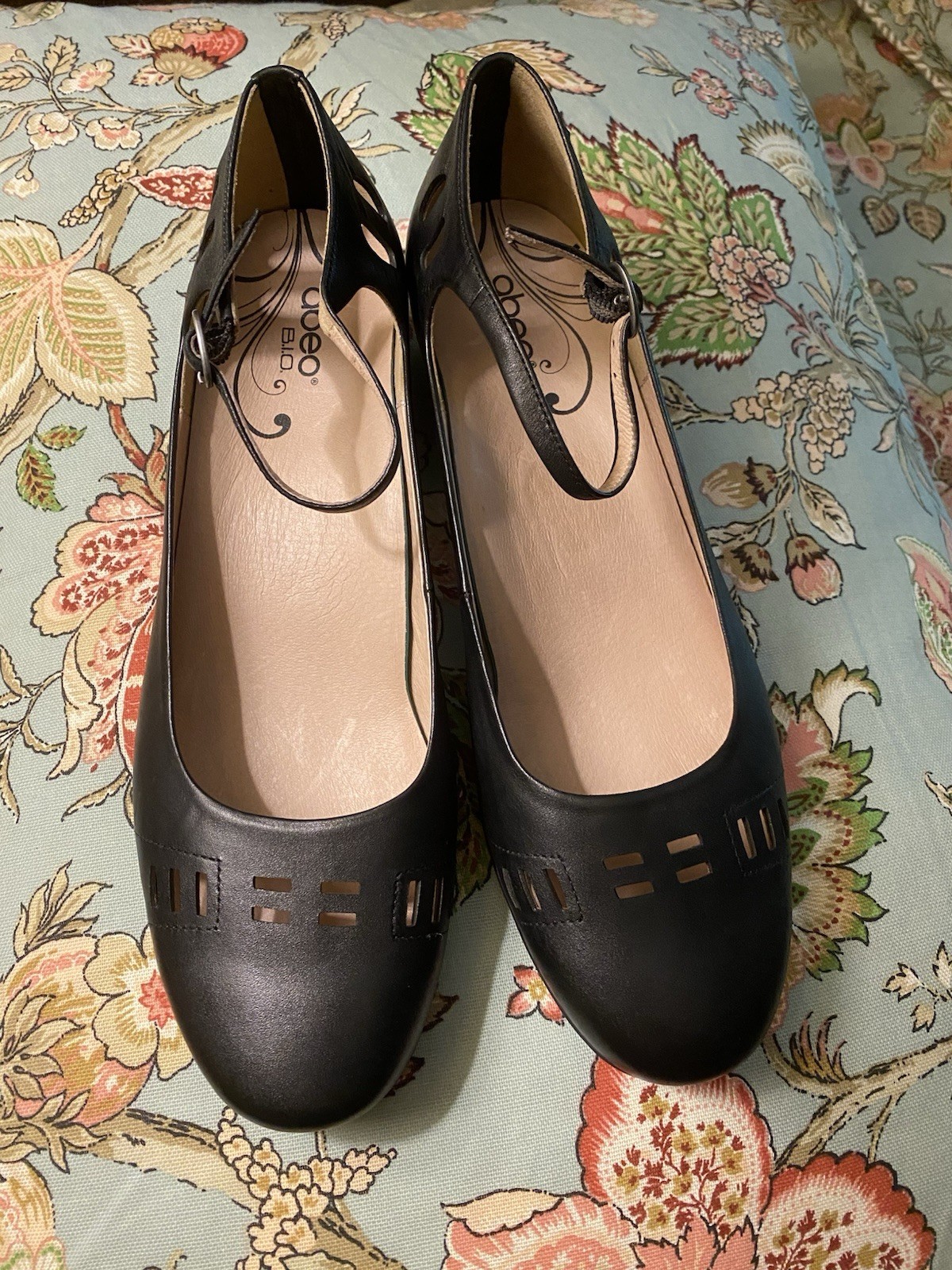 Abeo Women’s ORTHO BIO SYSTEM NEELA Mary Jane Black Leather Shoes ~ Size 10N