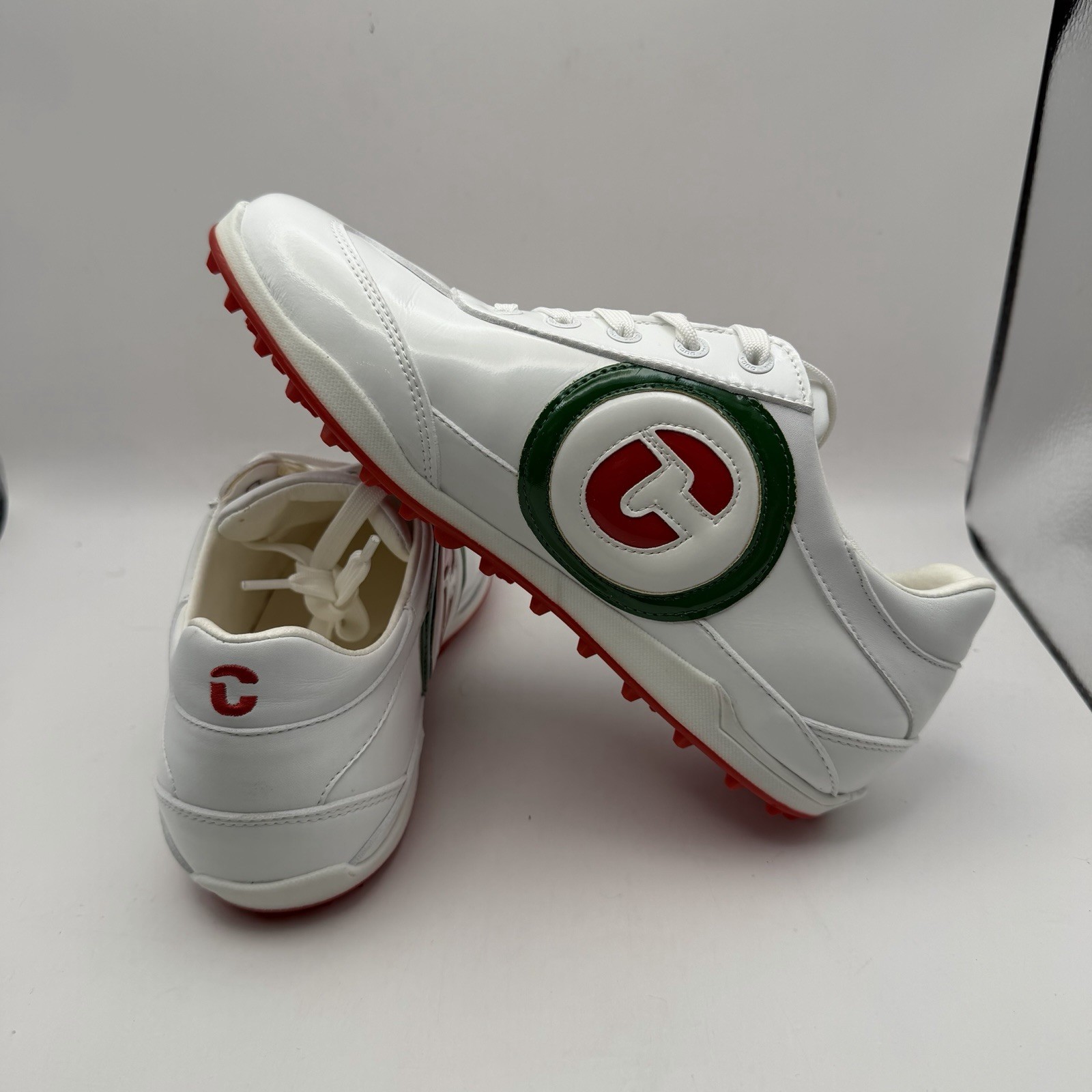 Diva Del Cosmo Women KUBANANEO WHITE/GREEN/RED spikeless waterproof golf shoes