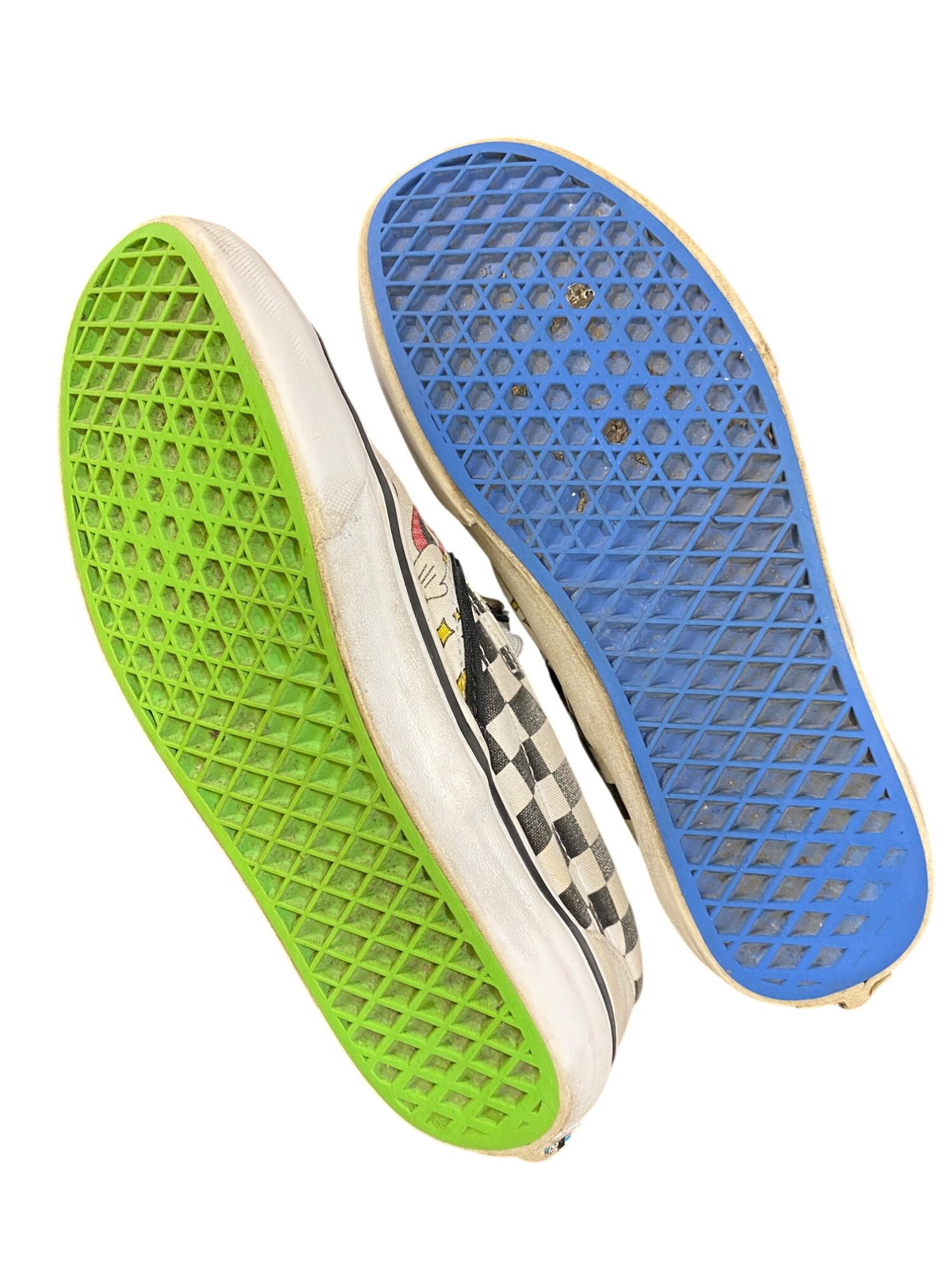 Vans X Flour Shop Slip-On Shoes With Fun Print & Checkerboard Accents Womens 7