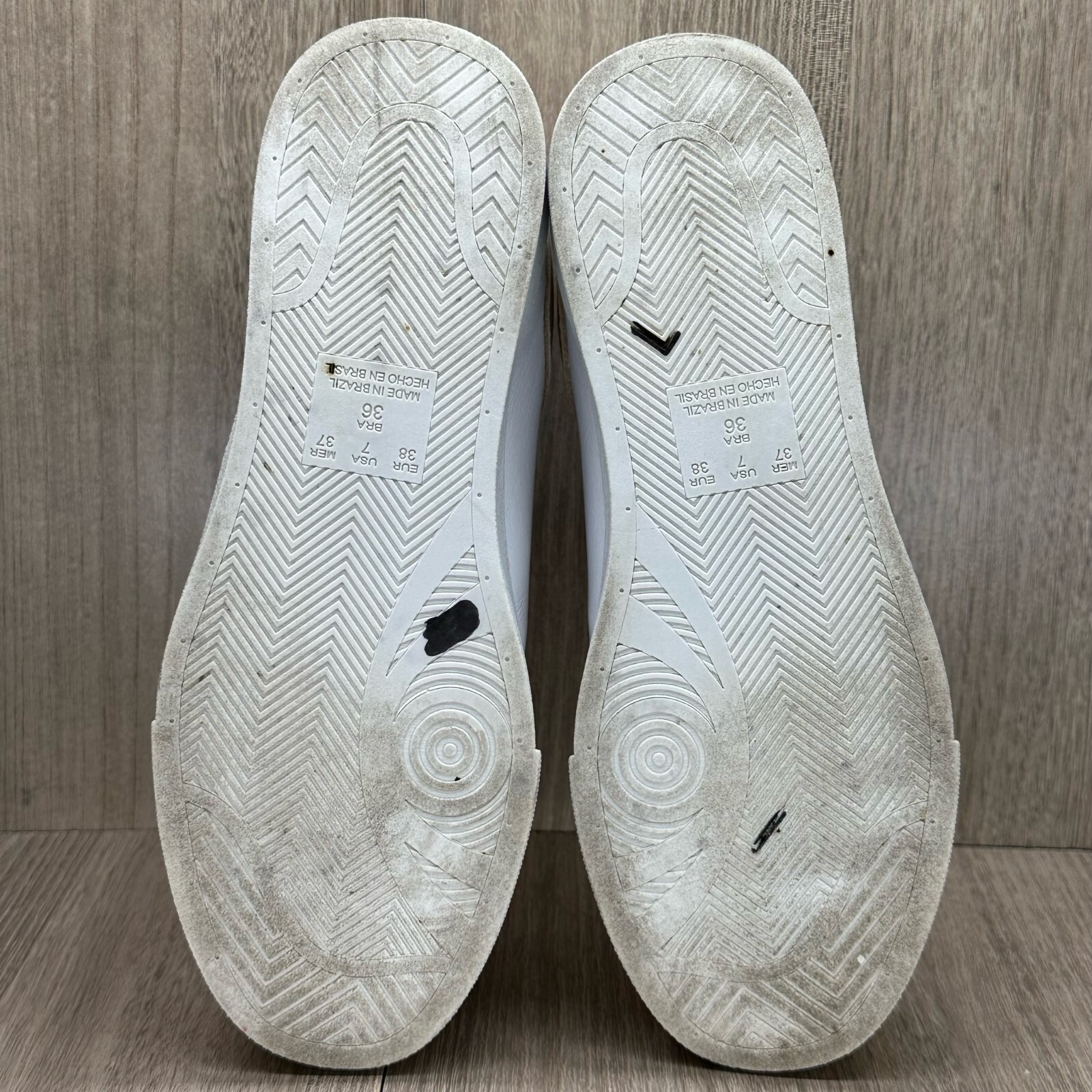 Marc Joseph New York Shoes Womens Sz 7 Rockefeller Plaza Sneakers White Beige