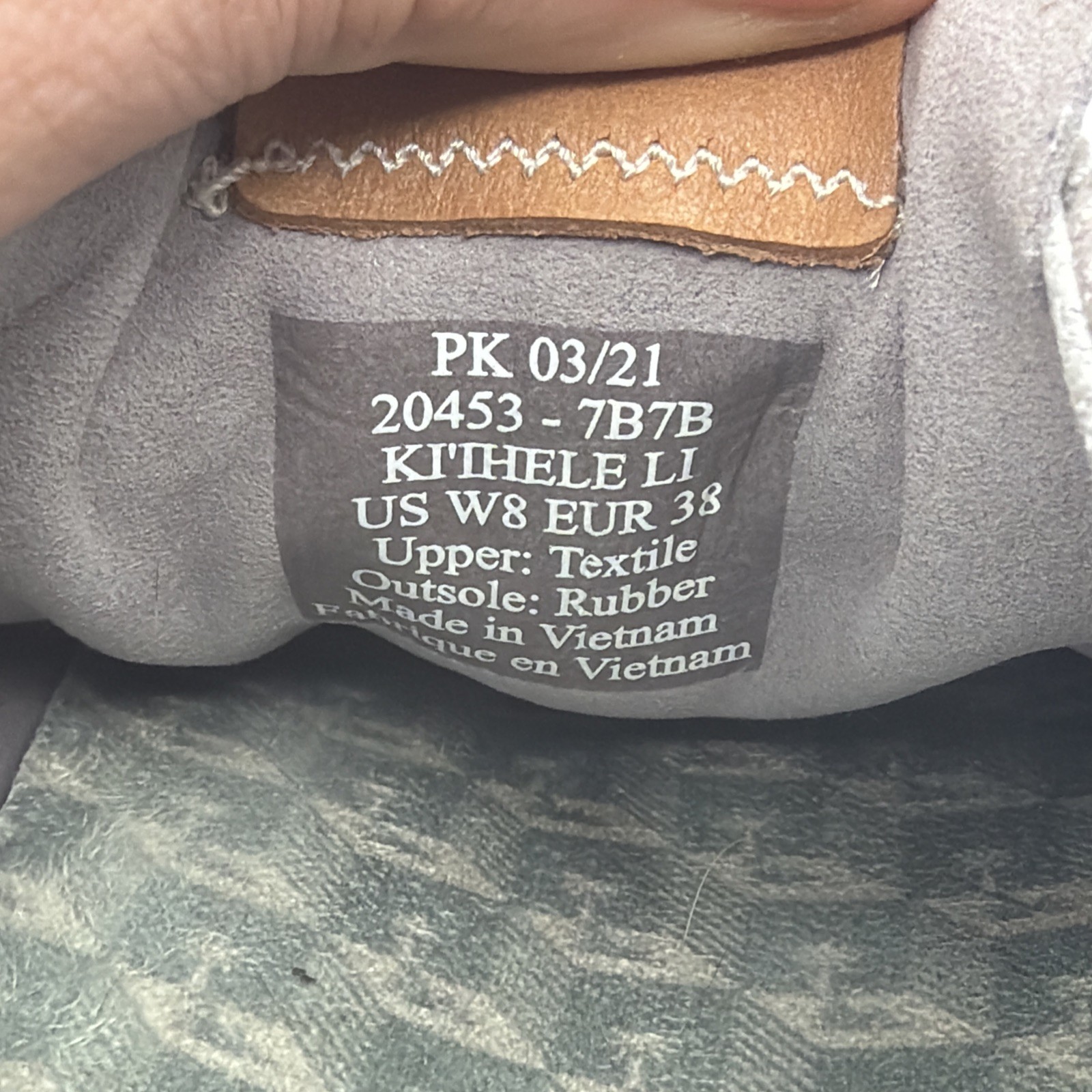 OluKai Sneakers Womens 8 Gray Canvas Low Top Comfort Casual Boat Shoe Leather