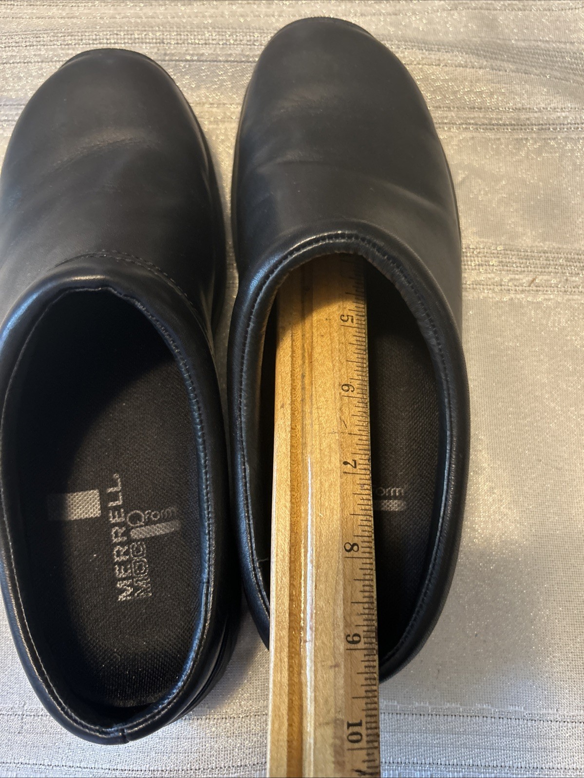 Merrell Women’s Encore QForm Nova Black Leather Moccasins Shoes Slip-On Size 6.5