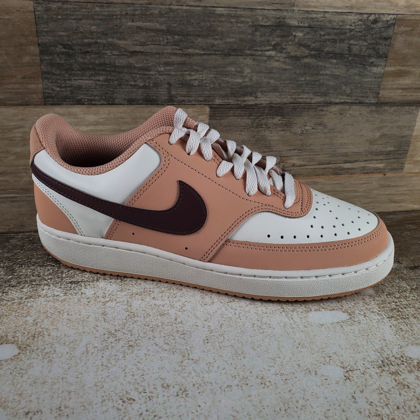Nike Court Vision Low Womens Basketball Shoes Sz 7.5 Shimmer Tattoo Sail Lace Up