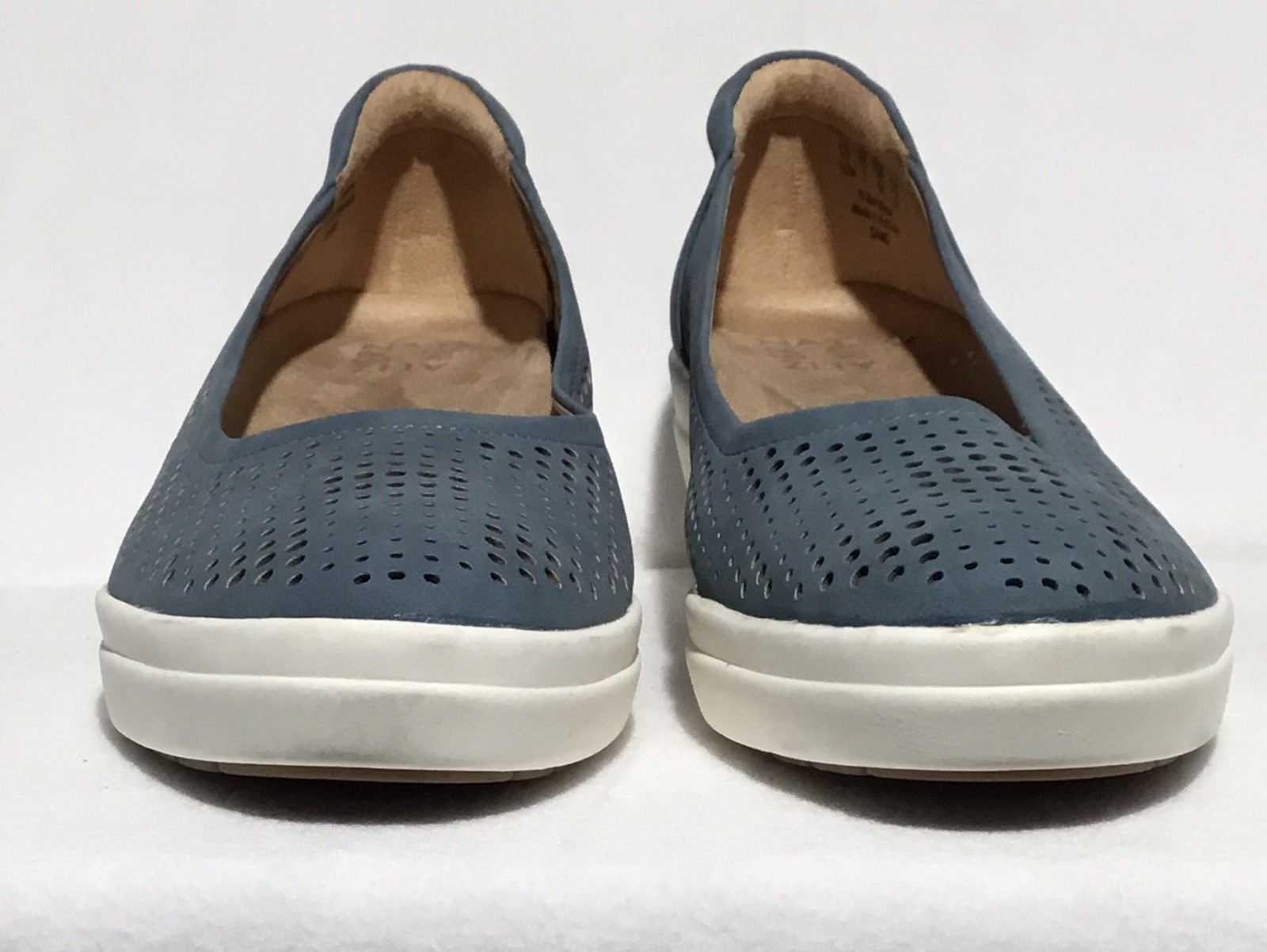 Naturalizer Sam Wedge Slip On Shoe Women’s 10 Blue Comfort Casual Perforated