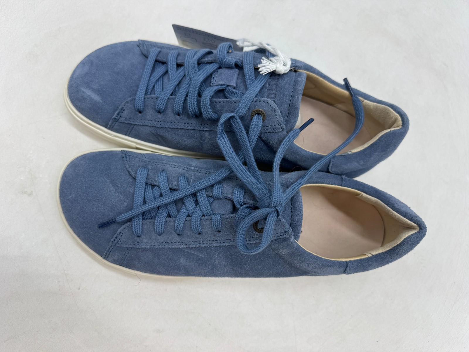 Birkenstock Bend Low Sneakers Women’s Elemental Blue Suede Comfort Lace Up – 8