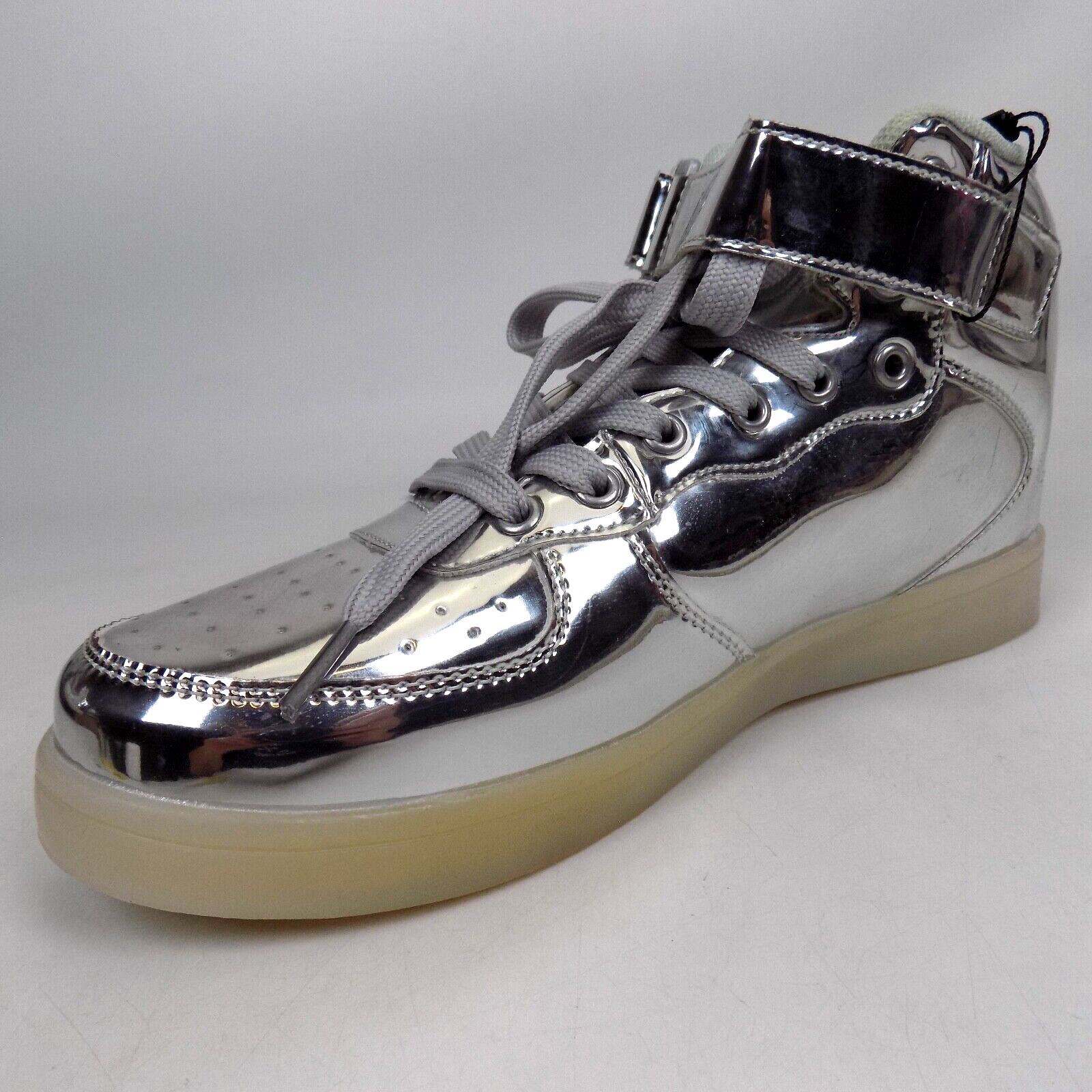 NEW! Odema LED Shoes High Top Sneaker Women’s Shoes Size 10.5 Med, Silver