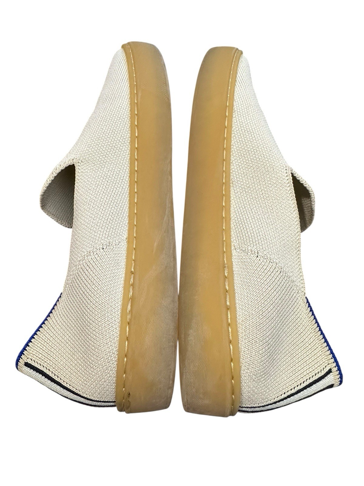 Rothy’s The City Slip On Sneakers Womens Size 7.5 Ivory Comfort Flat Gum #S65-1