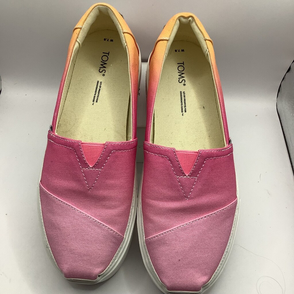 Women’s TOMS Slip On Sneakers, Size 7.5, Pink Ombre