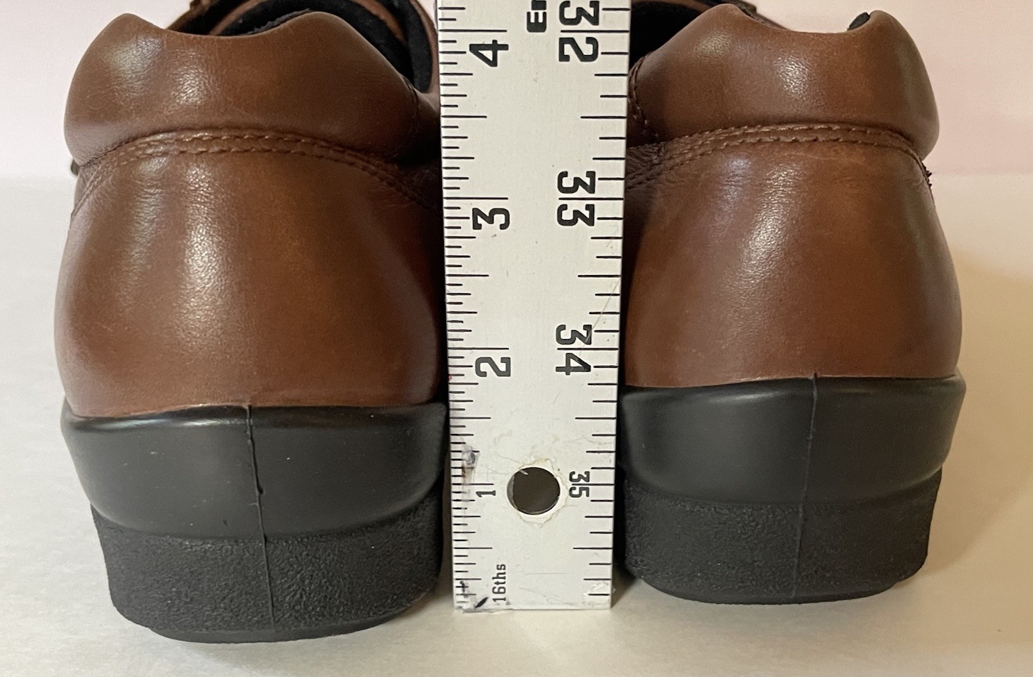 Ecco Casual Wedge Loafers Women EU 40/ 9-9.5 US Brown Leather Walking Shoes