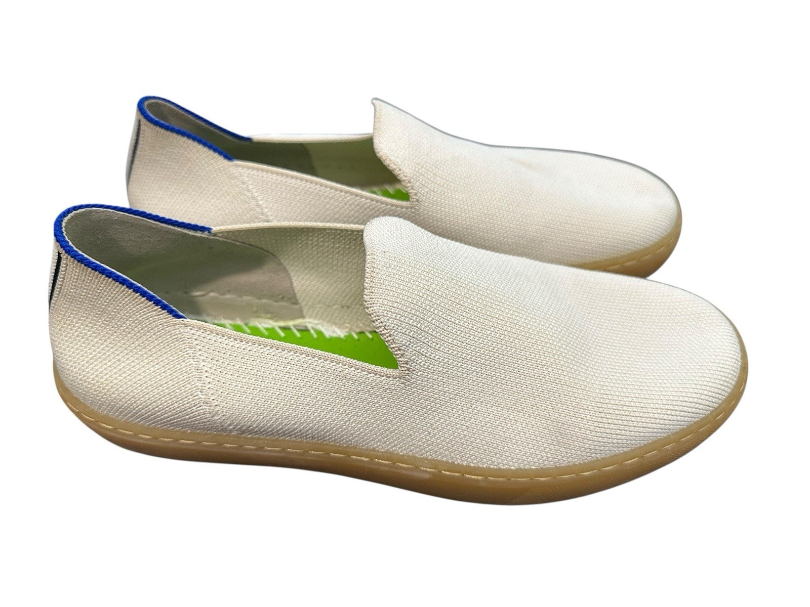 Rothy’s The City Slip On Sneakers Womens Size 7.5 Ivory Comfort Flat Gum #S65-1