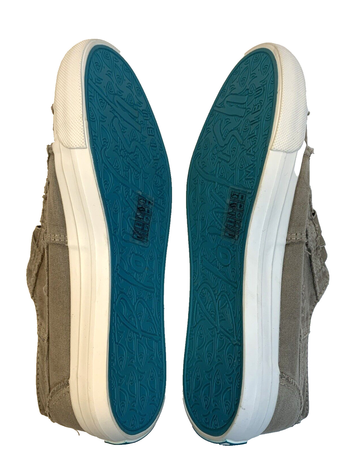 Blowfish Malibu New Distressed Canvas Slip-On Comfy Sneaker Womens Sz 7.5 M