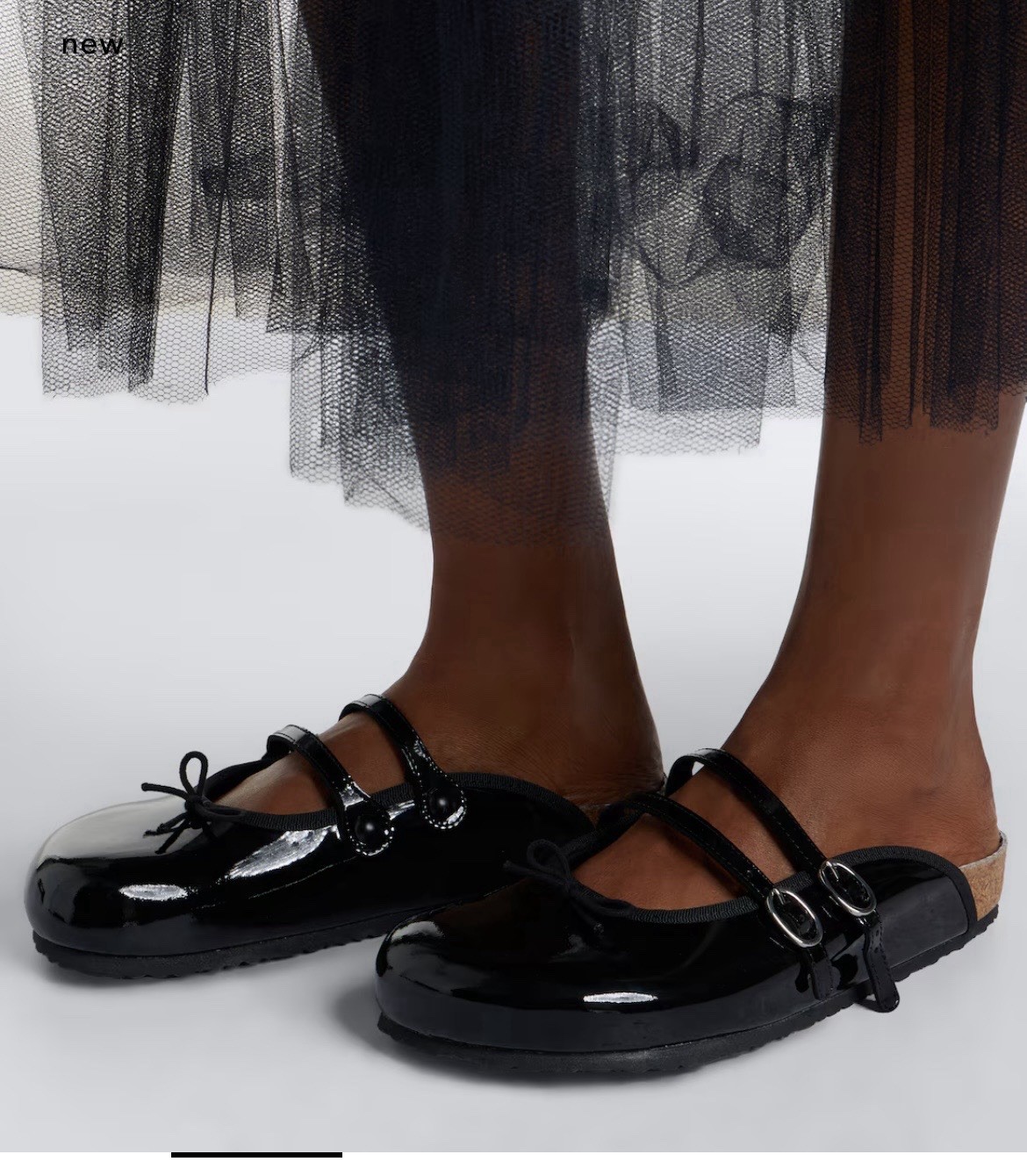 ON HAND NEW! BIRKENSTOCK x REPETTO SCALA MULES BLACK PAT.LEATHER EU 39 US 8-8.5