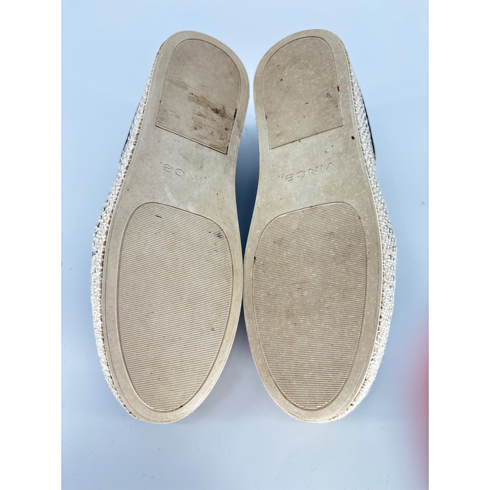 Vince Black Suede Platform Espadrille Slip On Sneakers Size 6.5 Woven Raffia