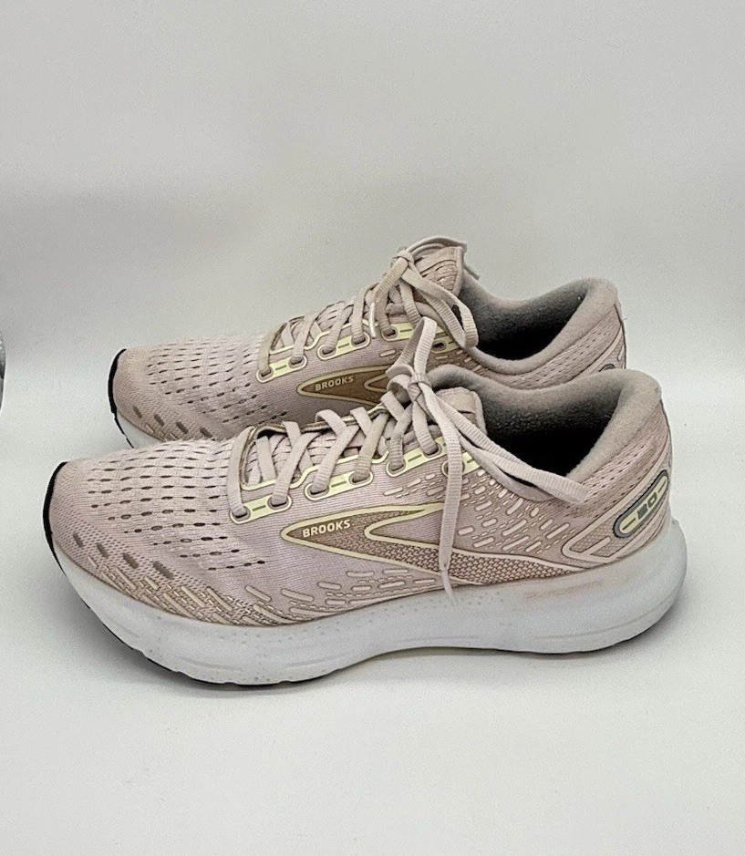 Brooks Glycerin GTS 20 Womens Sz 10.5 B Light Pink Running Shoes Sneakers -Read